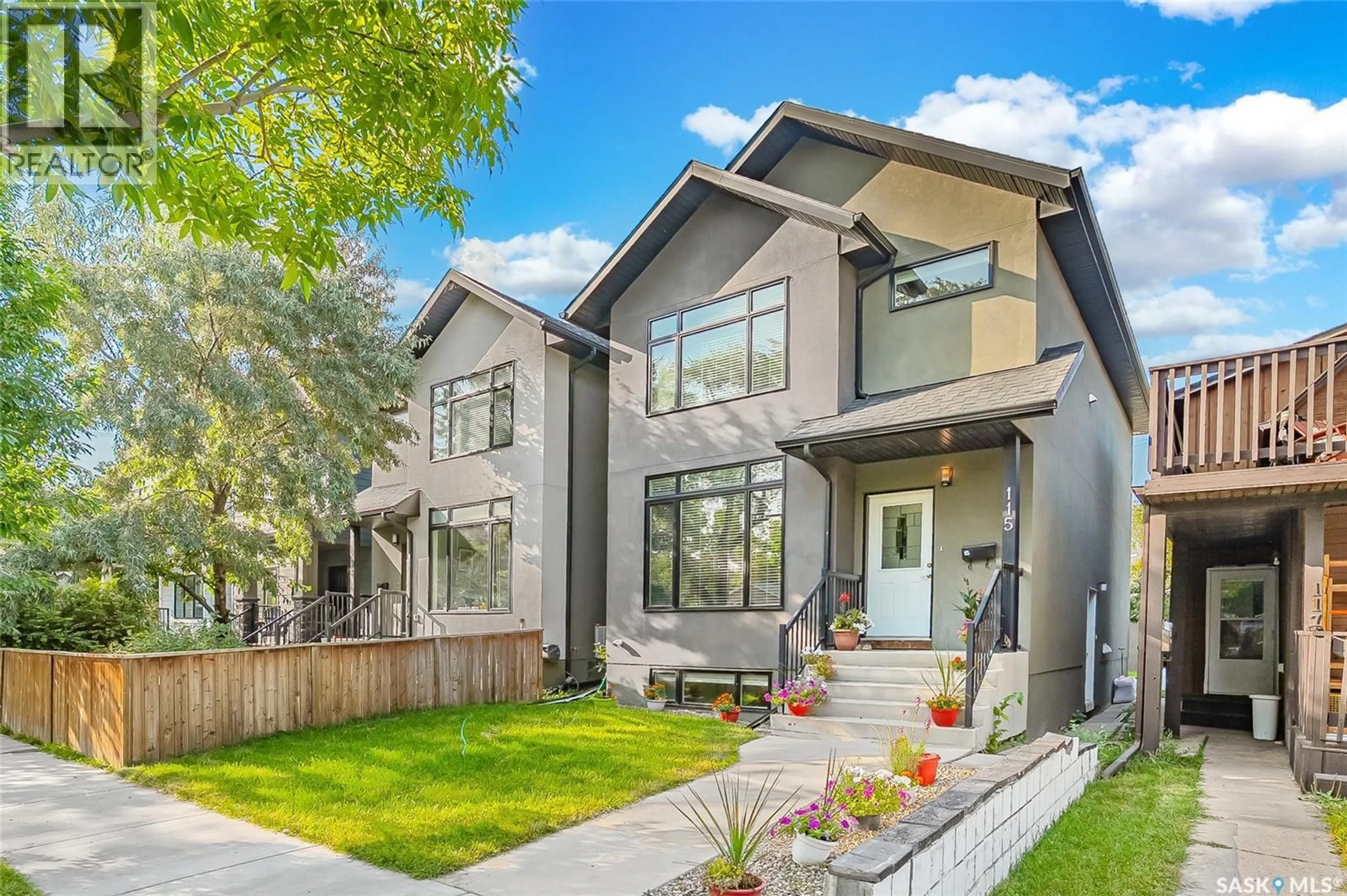 Home with vinyl exterior material, street for 115 2ND STREET, Saskatoon Saskatchewan S7H1N3