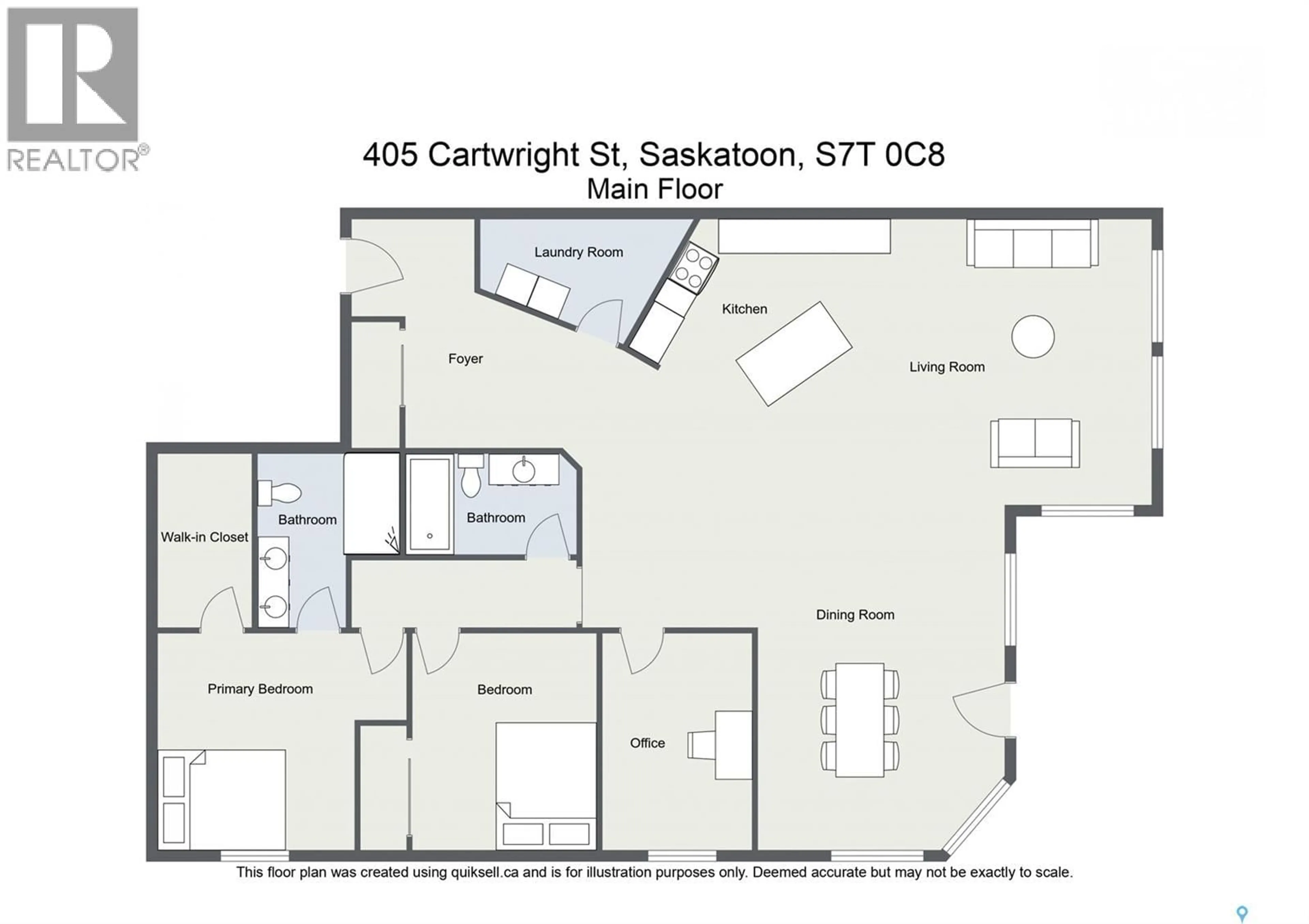 Floor plan for 402 - 405 CARTWRIGHT STREET, Saskatoon Saskatchewan S7T0C8