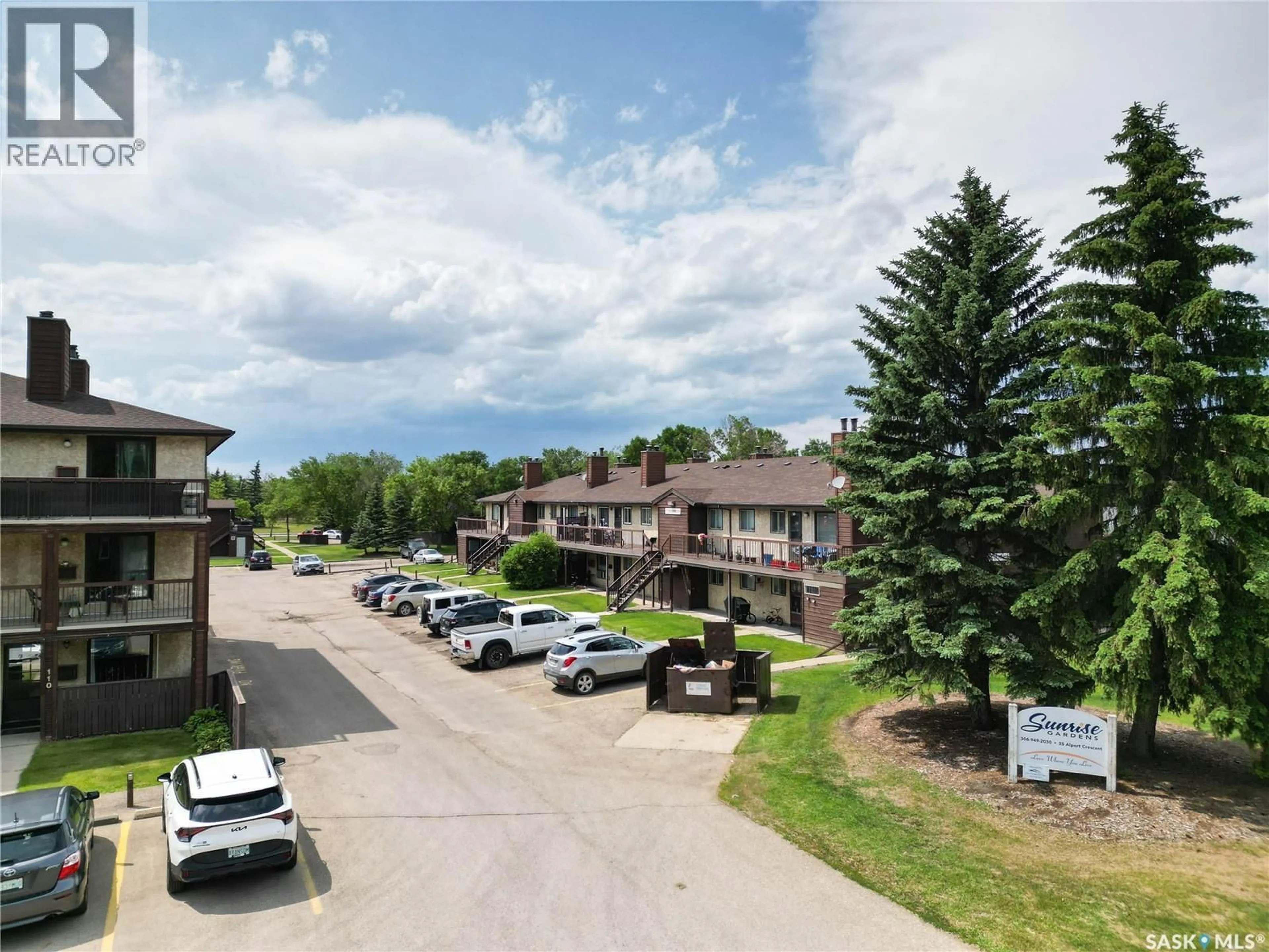 A pic from outside/outdoor area/front of a property/back of a property/a pic from drone, mountain view for 51 - 303 RODENBUSH DRIVE, Regina Saskatchewan S4R8C7