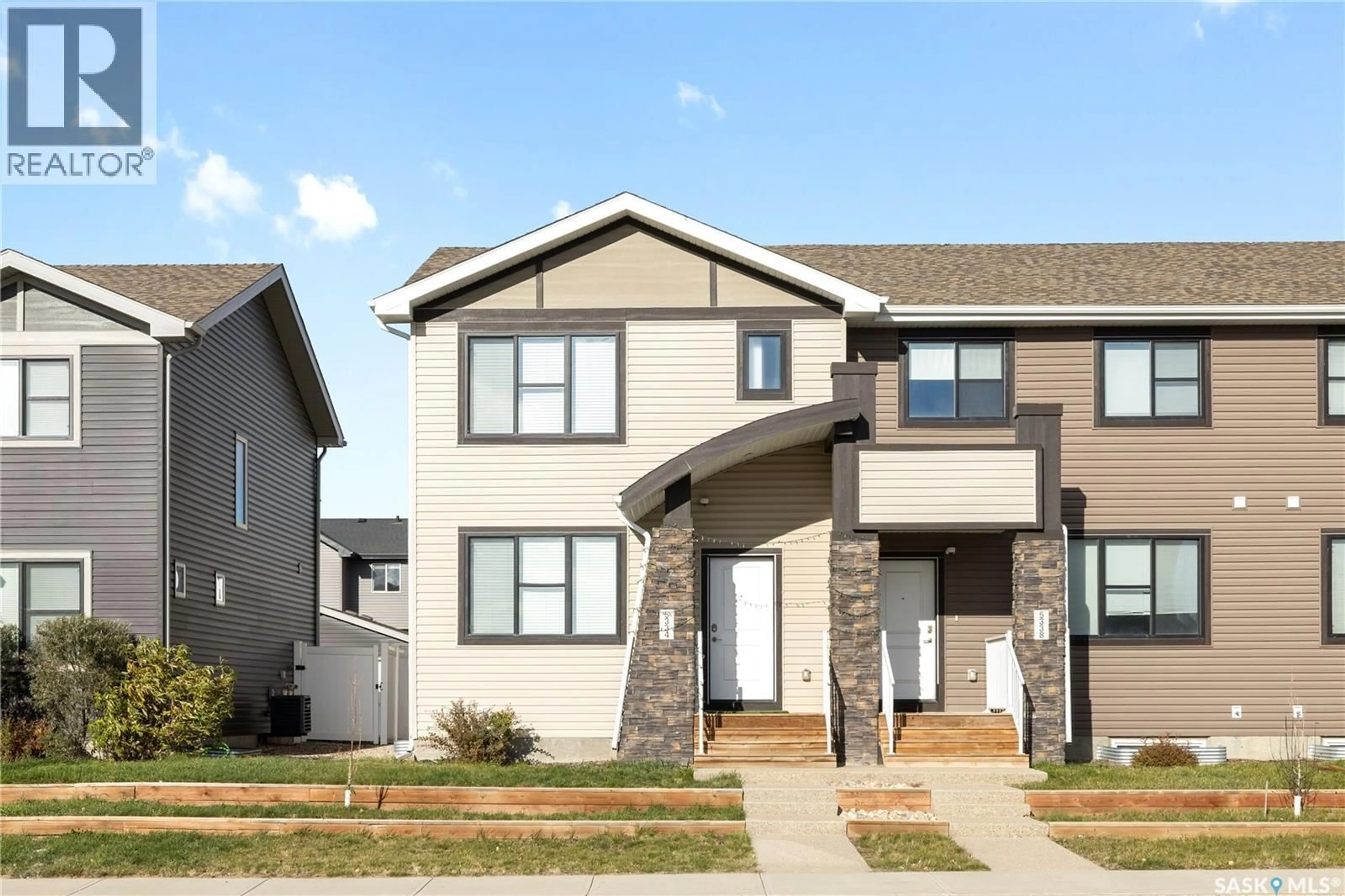 Home with vinyl exterior material, street for E - 5334 PRIMROSE GREEN DRIVE, Regina Saskatchewan S4V3S8