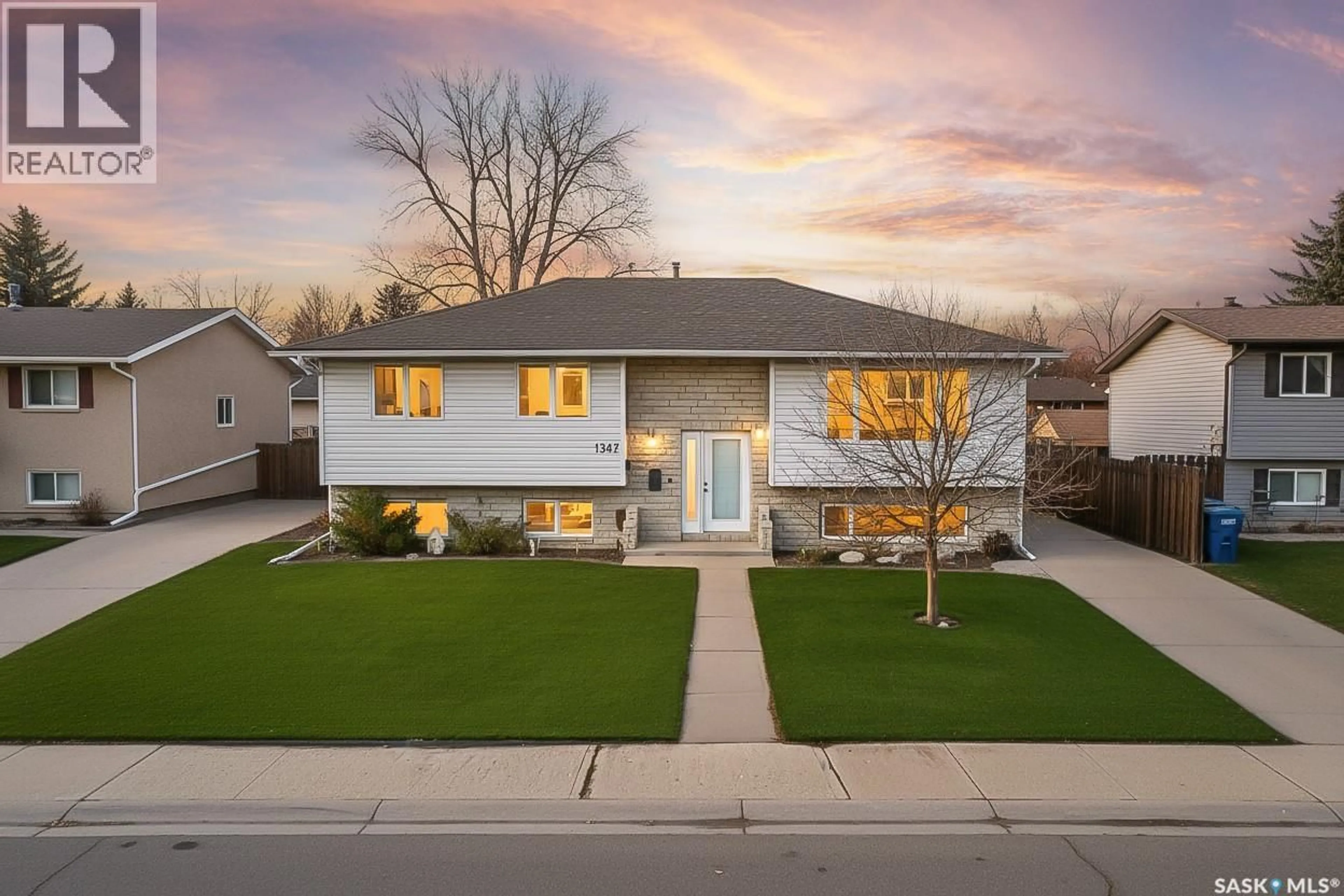 Home with brick exterior material, street for 1347 PRINCESS CRESCENT, Moose Jaw Saskatchewan S6H6V7