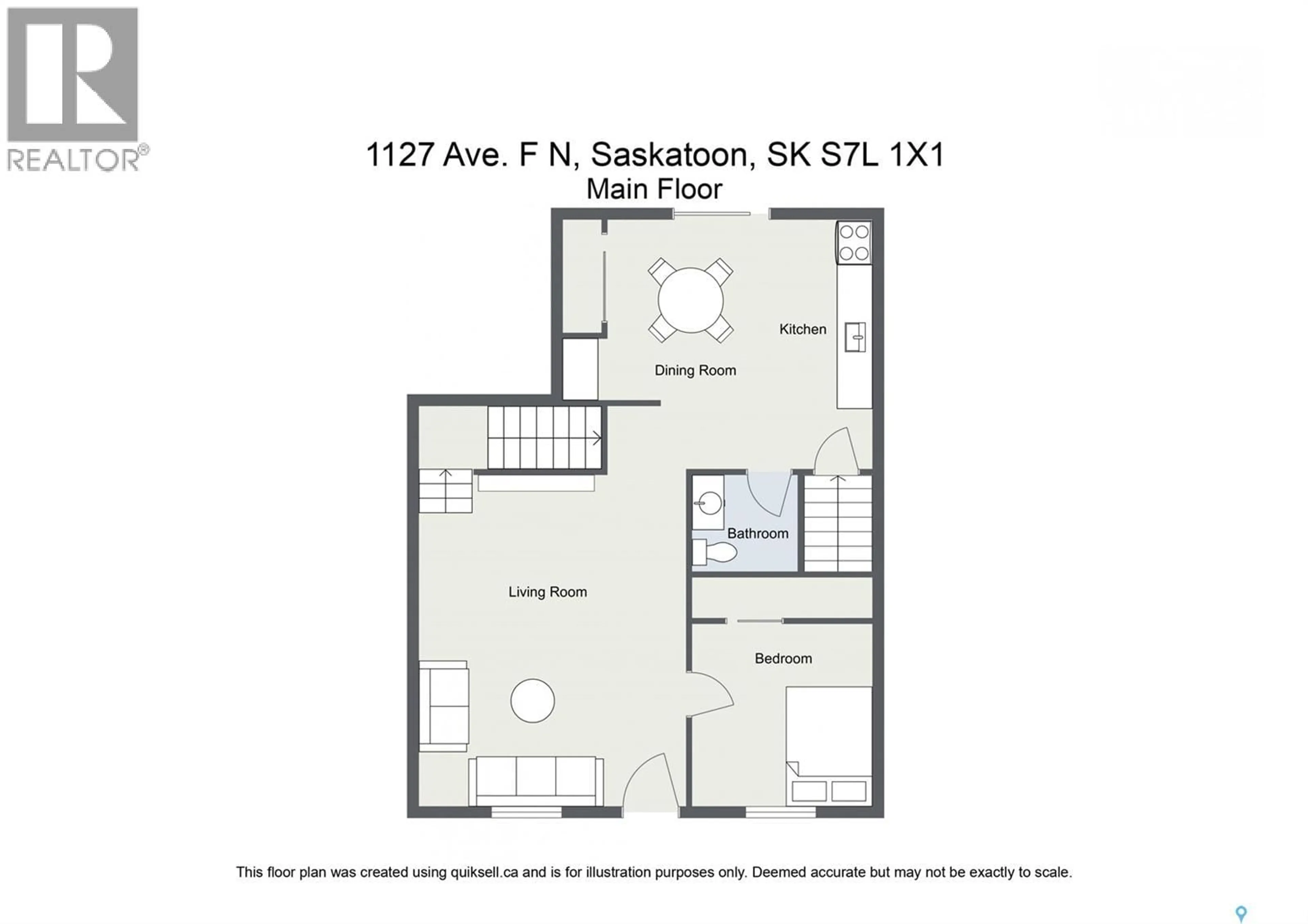 Floor plan for 1127 F AVENUE, Saskatoon Saskatchewan S7L1X1