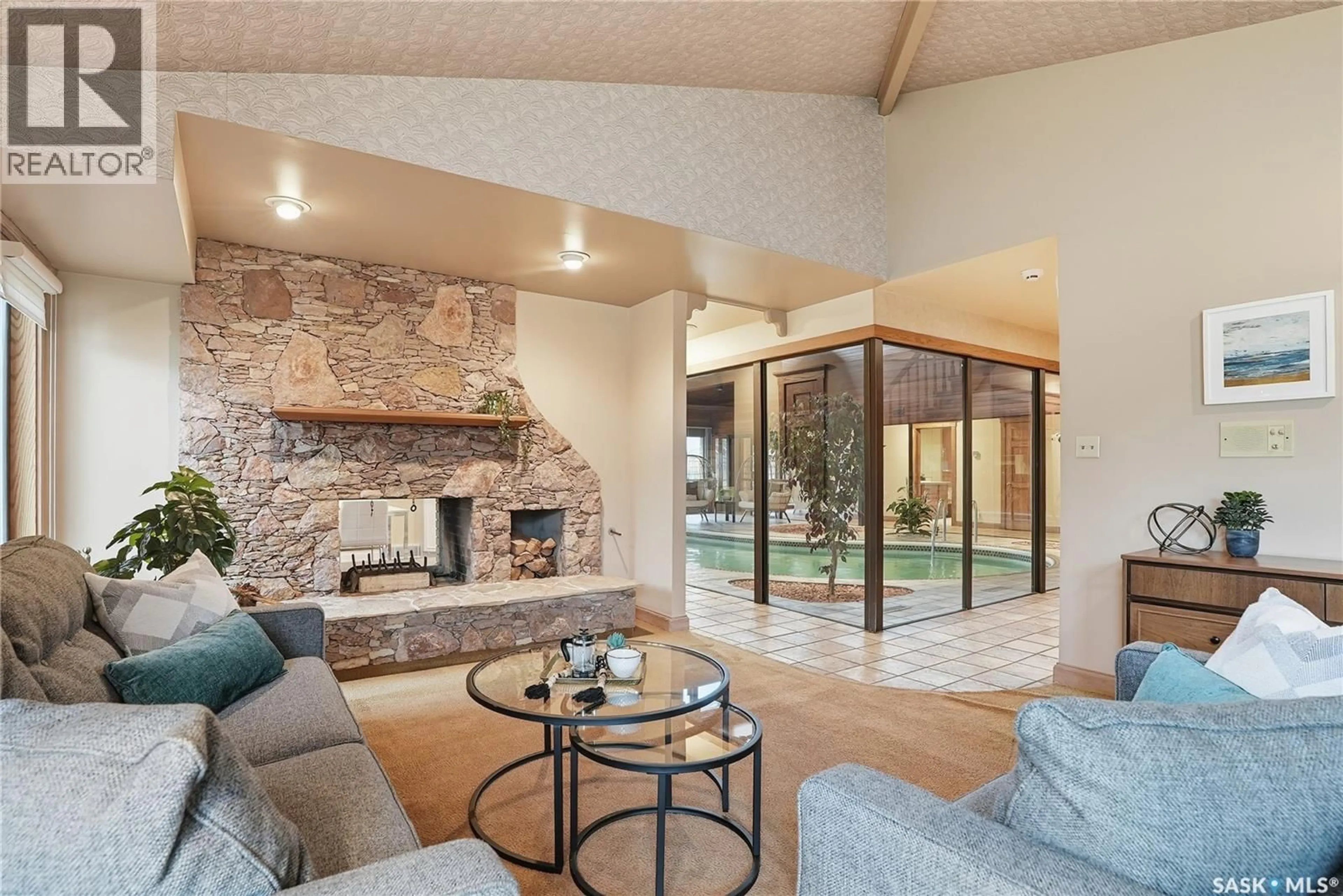 Living room with furniture, unknown for 118 LAKESHORE TERRACE, Saskatoon Saskatchewan S7J3X6