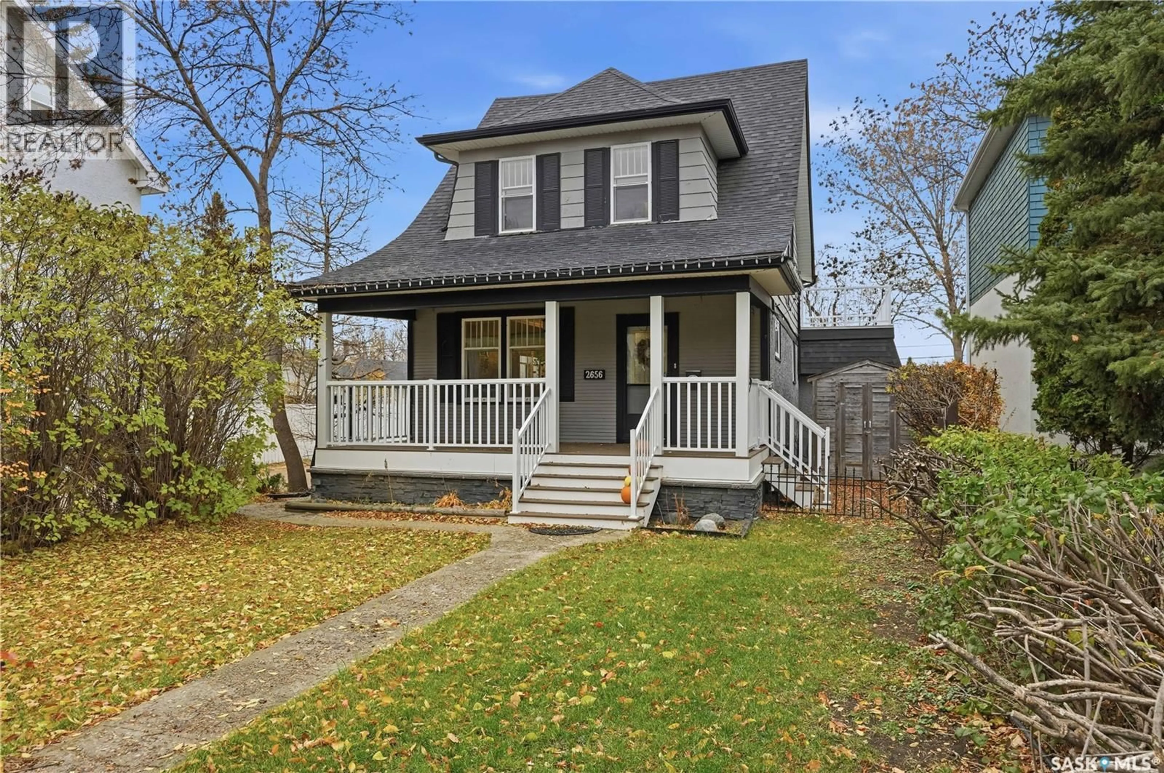 Home with vinyl exterior material, street for 2656 GARNET STREET, Regina Saskatchewan S4T3A7