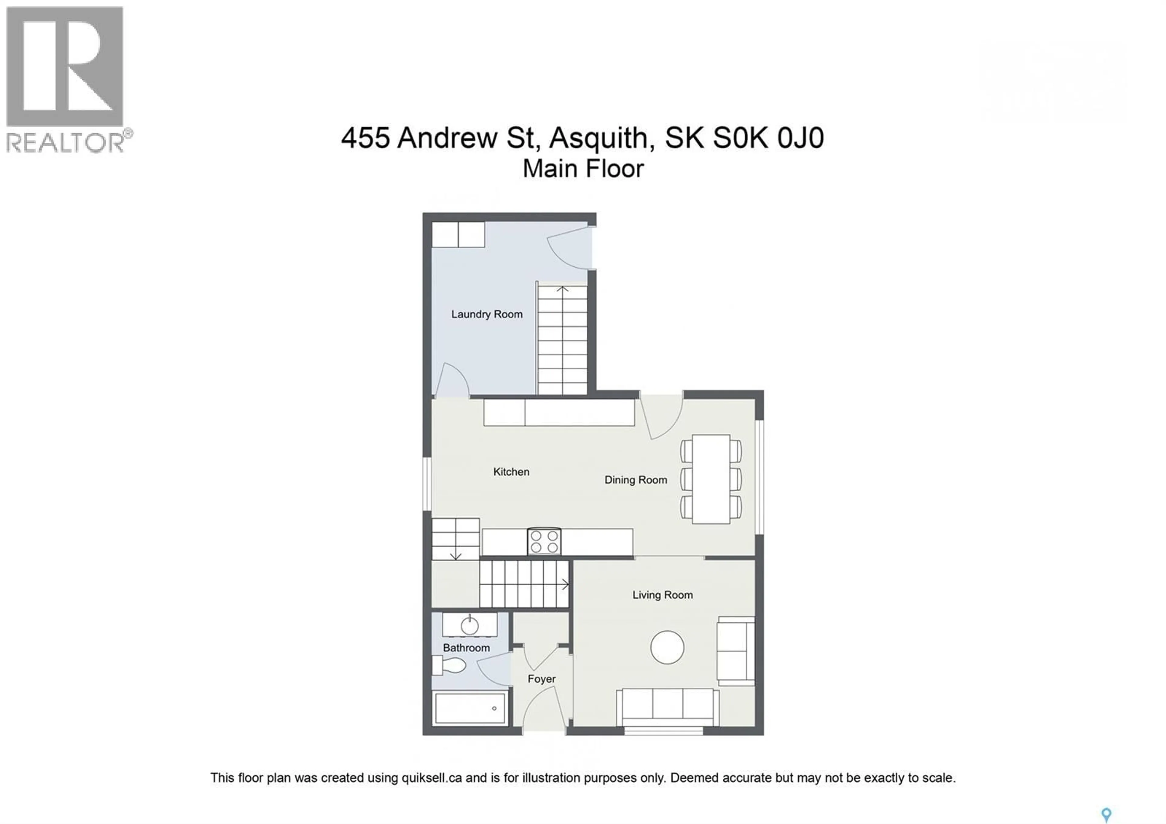 Floor plan for 455 ANDREW STREET, Asquith Saskatchewan S0K0J0