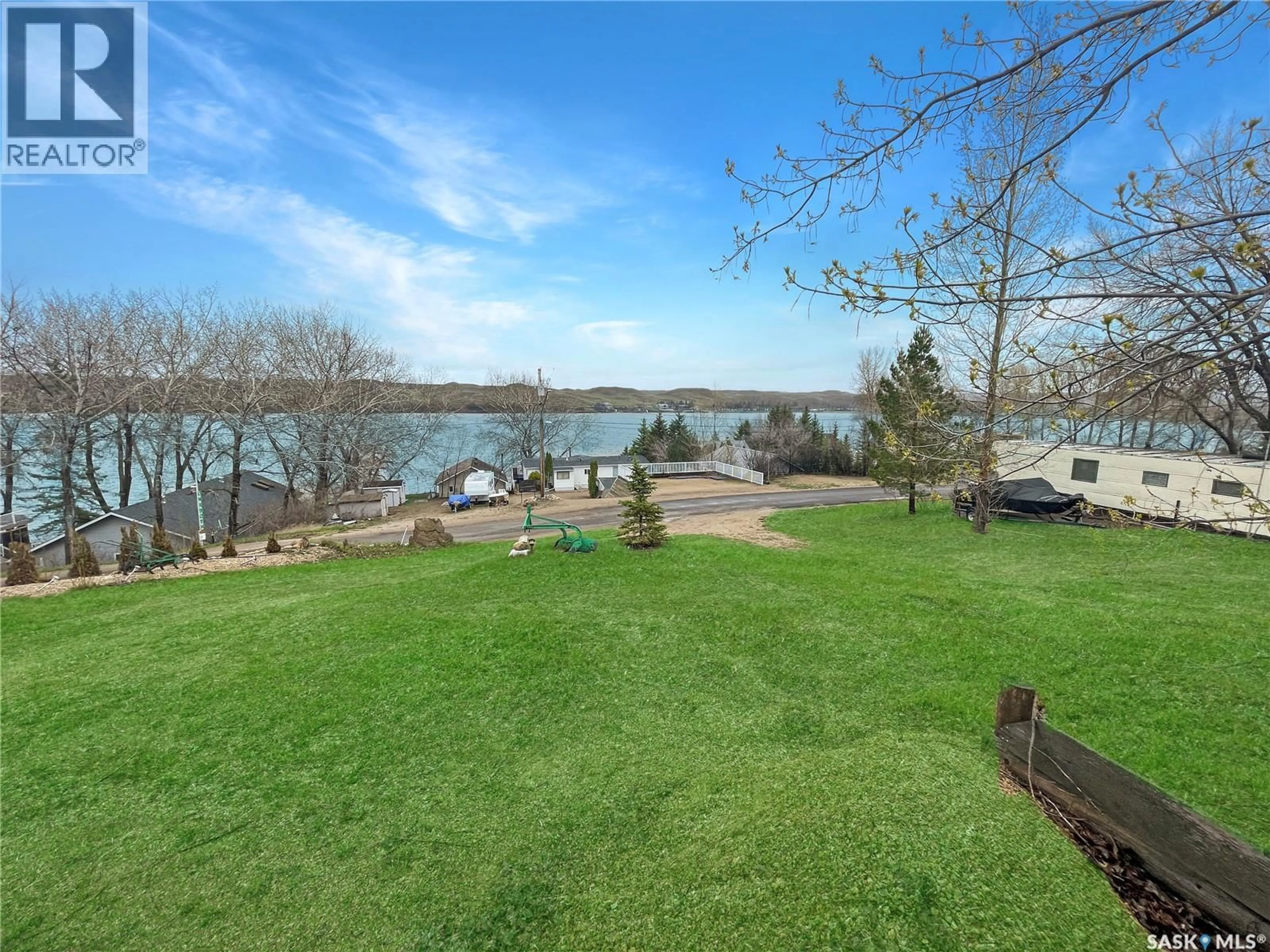 A pic from outside/outdoor area/front of a property/back of a property/a pic from drone, water/lake/river/ocean view for 215A PELLETIER DRIVE, Lac Pelletier Rm No. 107 Saskatchewan S0N1T0