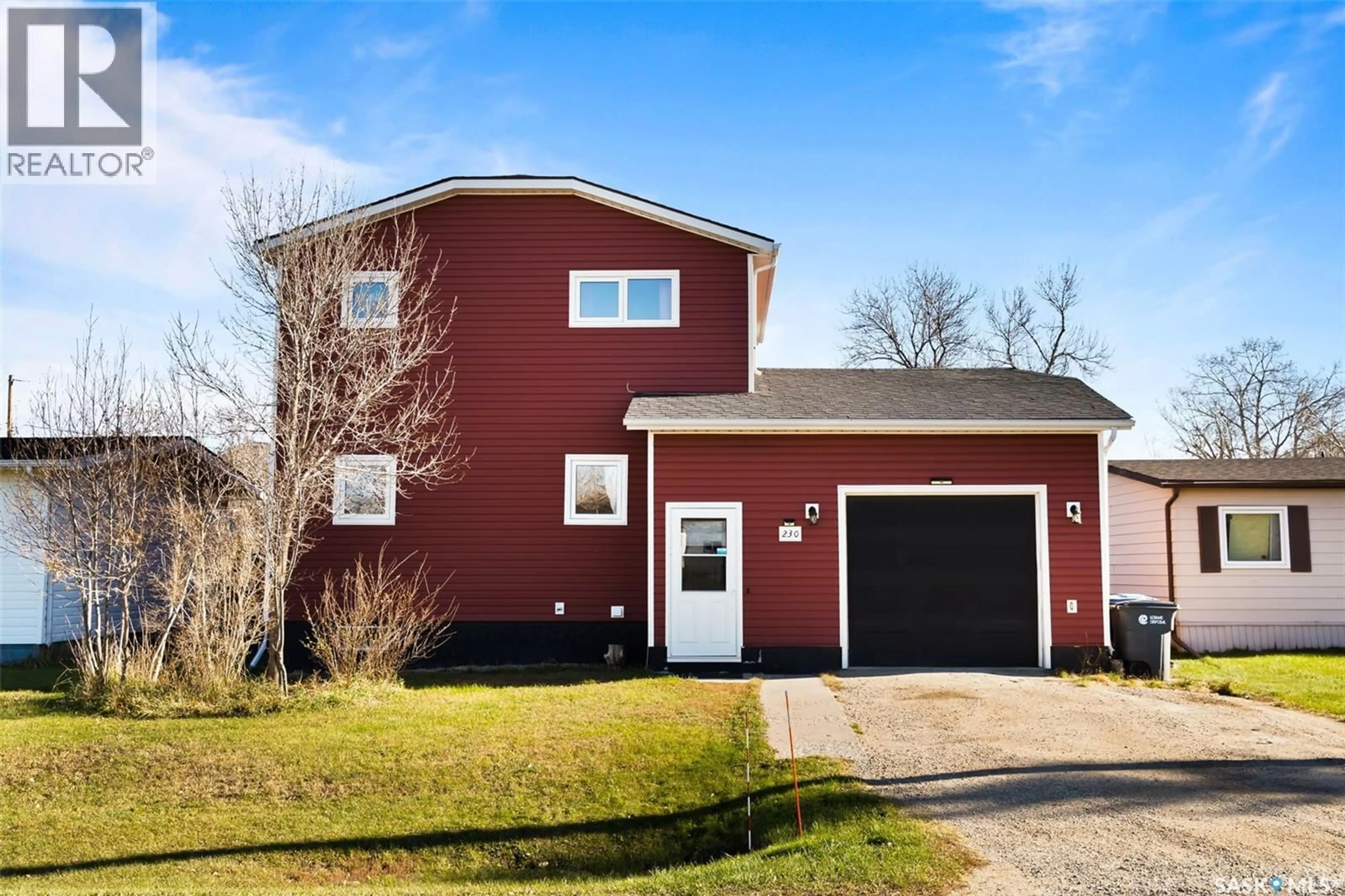 Home with vinyl exterior material, street for 230 5TH STREET, Milestone Saskatchewan S0G3L0