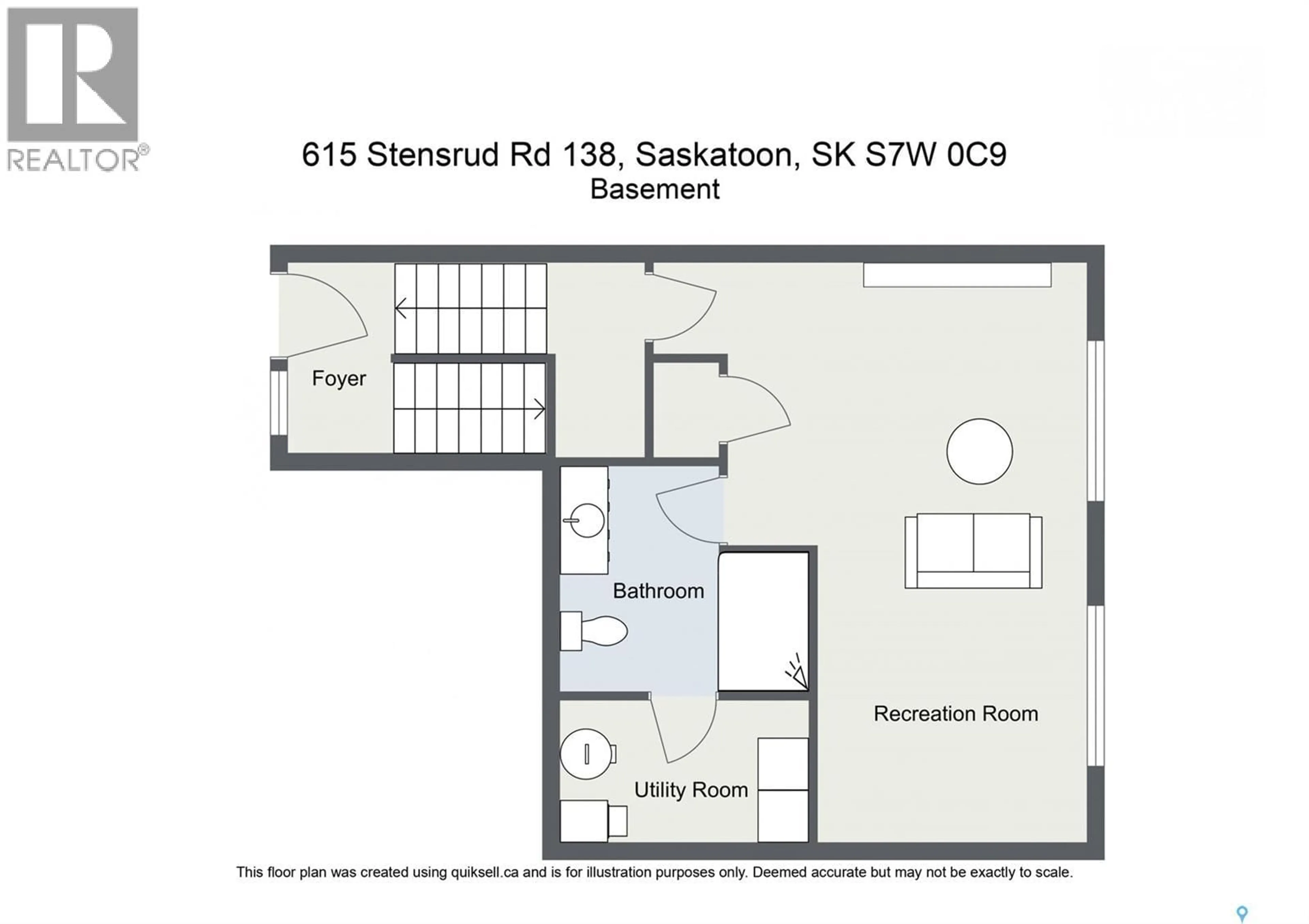 Floor plan for 615 - 138 STENSRUD ROAD, Saskatoon Saskatchewan S7W0A2