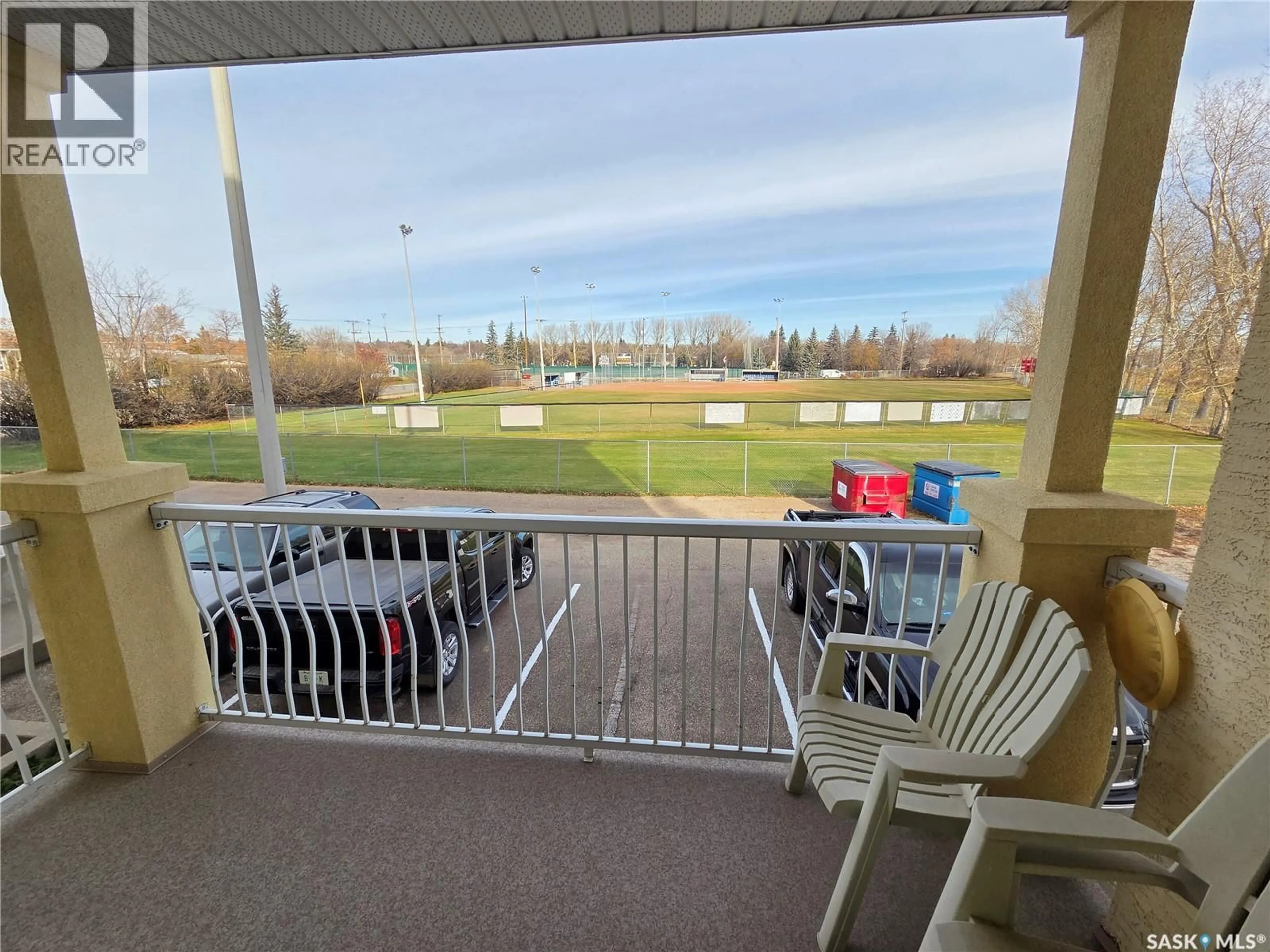 Balcony in the apartment, water/lake/river/ocean view for 106 - 605 3RD AVENUE, Moose Jaw Saskatchewan S6H0L6