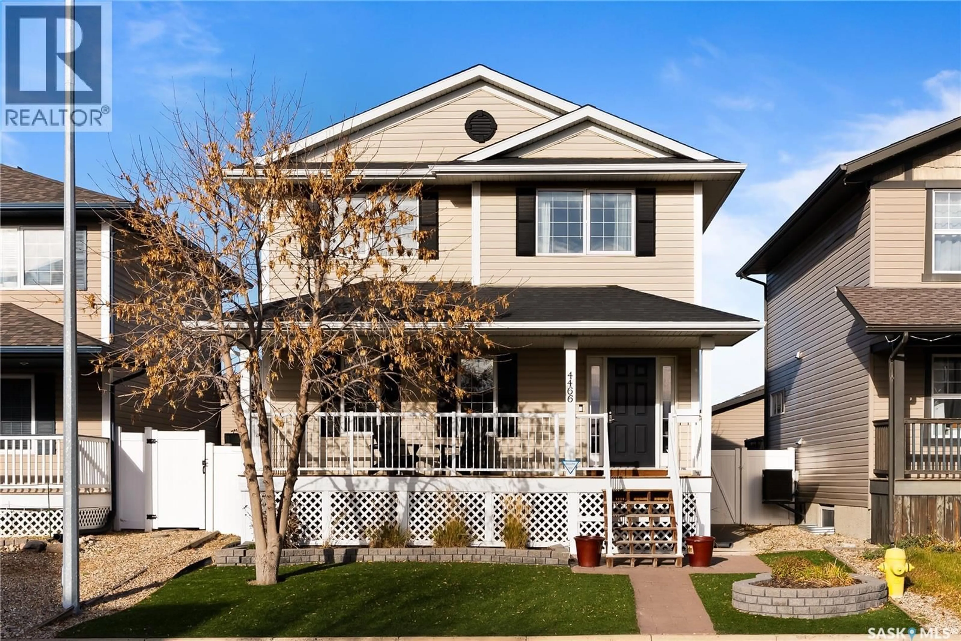 Home with vinyl exterior material, street for 4466 NICURITY DRIVE, Regina Saskatchewan S4X0C3