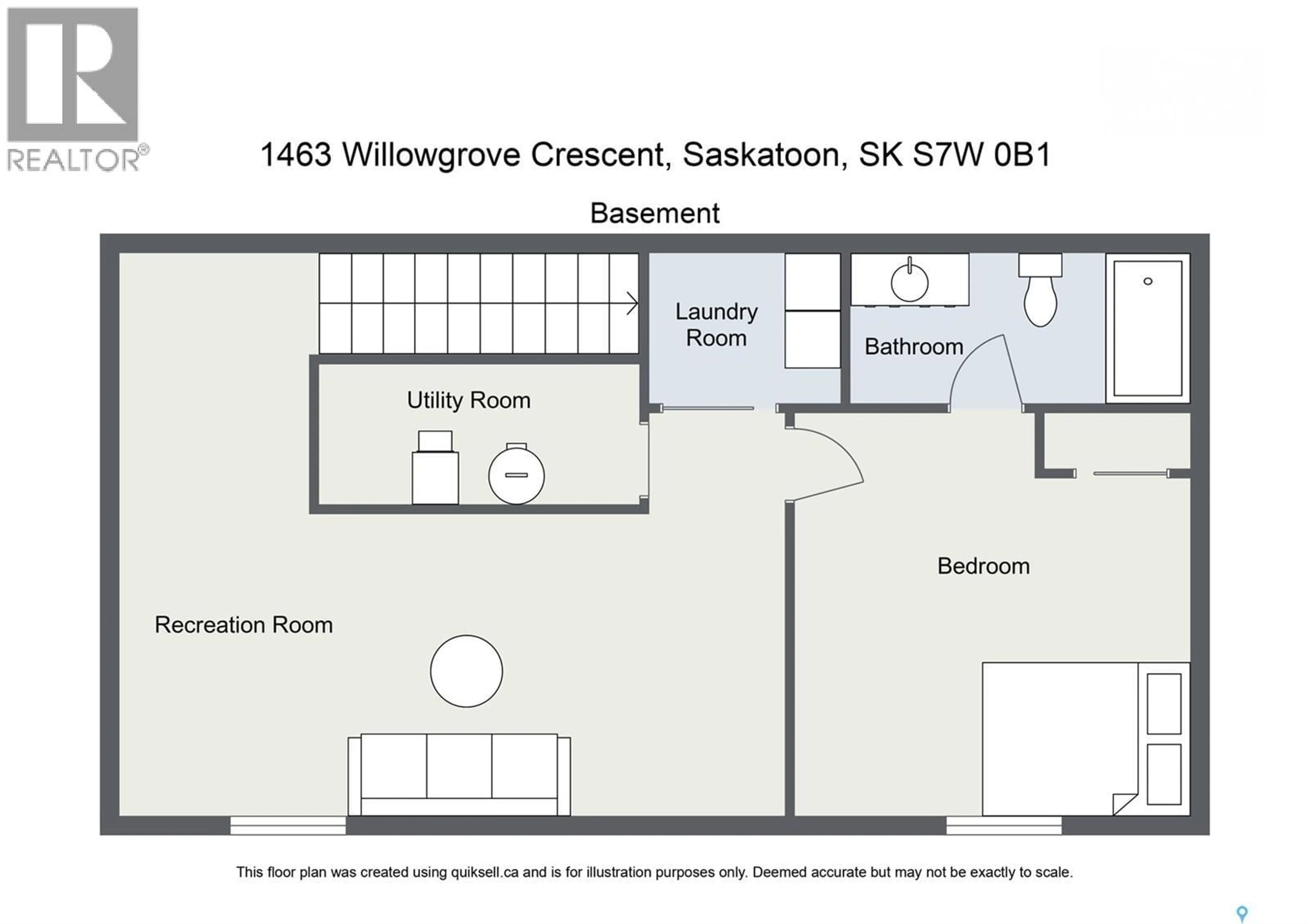 Floor plan for 1463 WILLOWGROVE COURT, Saskatoon Saskatchewan S7W0B1