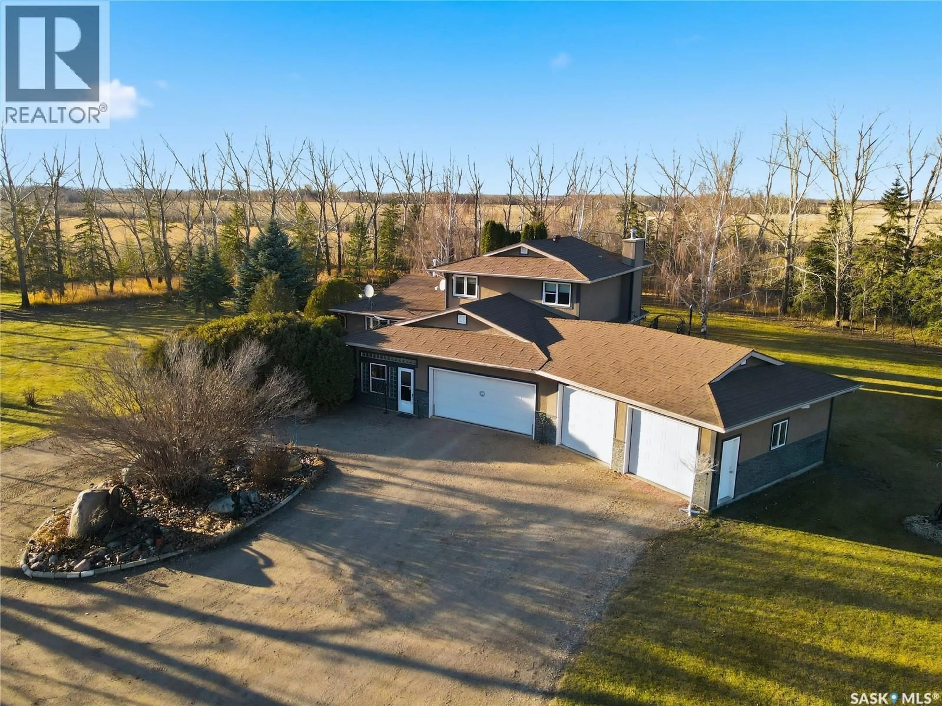 A pic from outside/outdoor area/front of a property/back of a property/a pic from drone, unknown for ALLIN ACREAGE, Orkney Rm No. 244 Saskatchewan S3N2V6