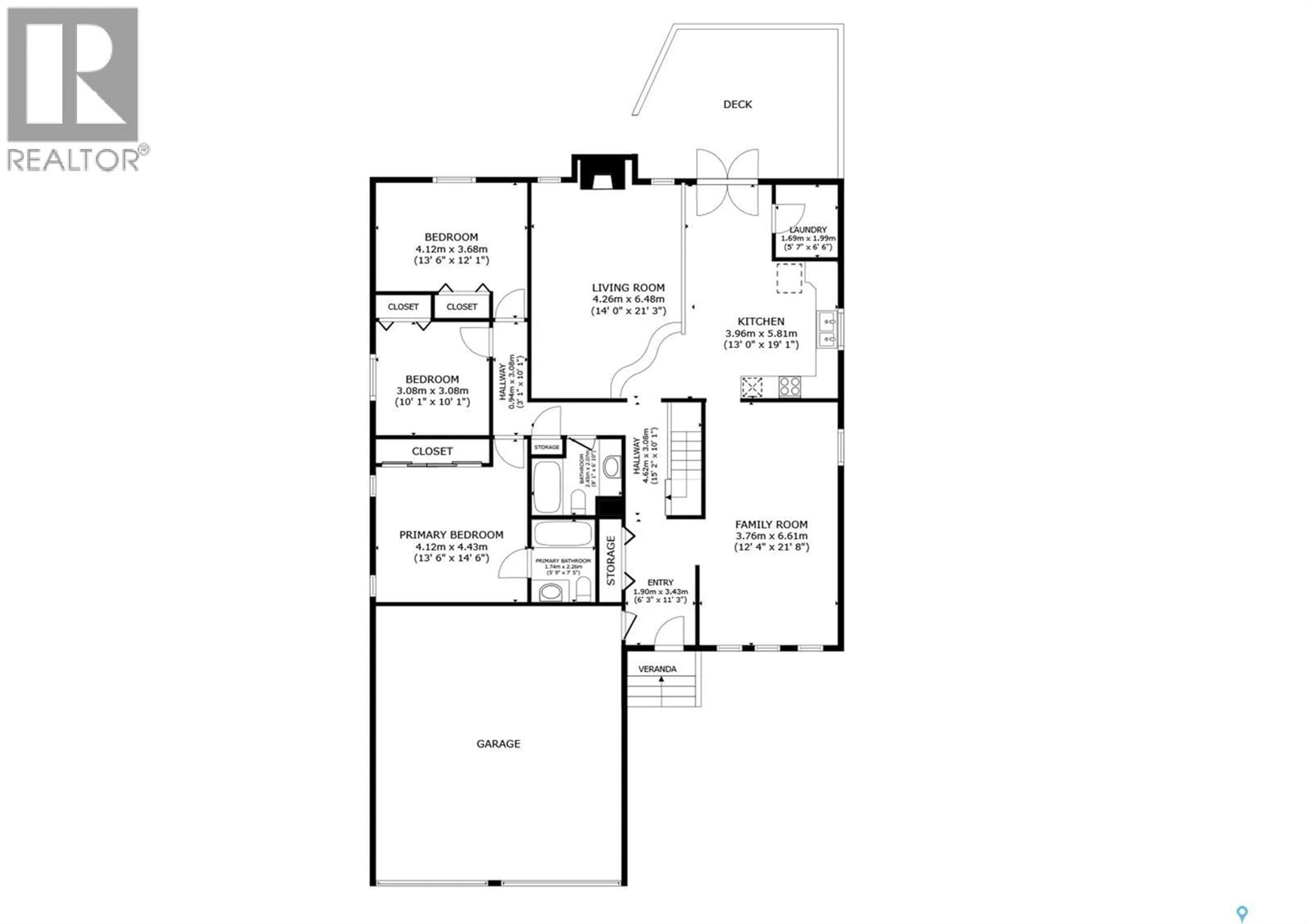 Floor plan for 1639 BINGHAM ROAD, Moose Jaw Saskatchewan S6H7R8