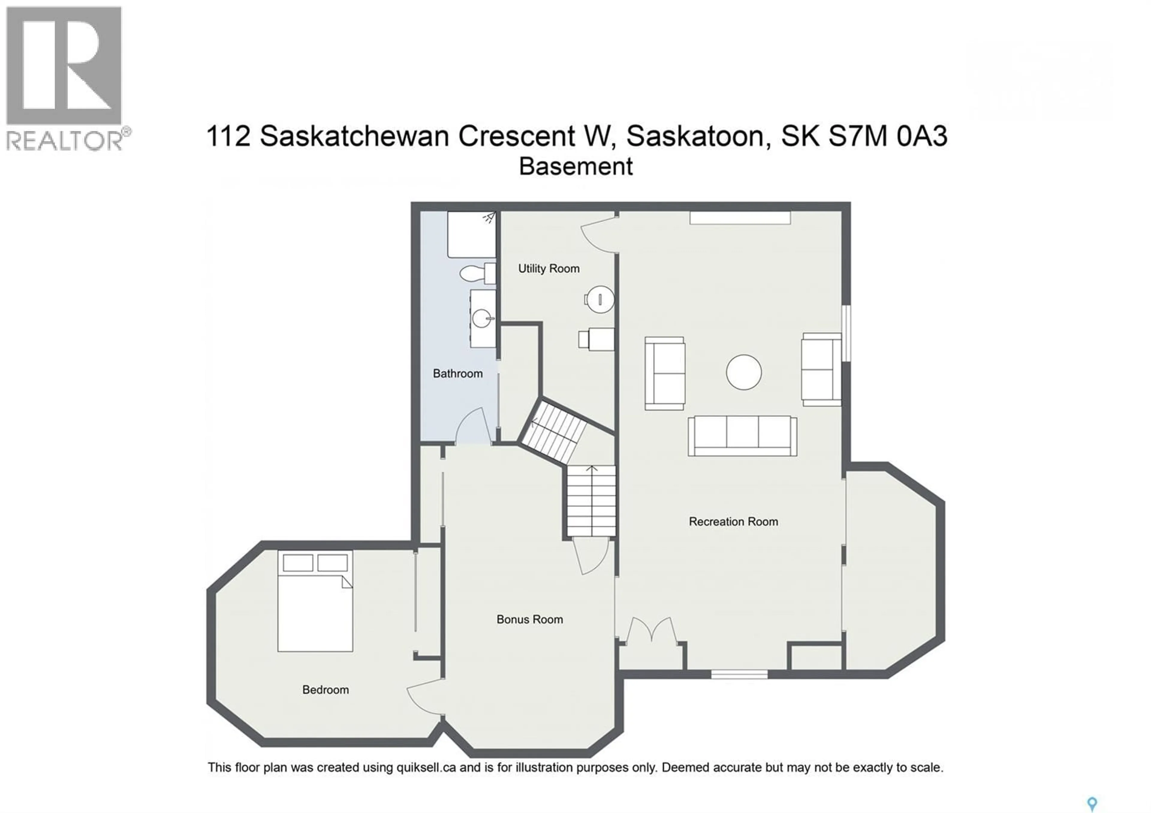 Floor plan for 112 SASKATCHEWAN CRESCENT, Saskatoon Saskatchewan S7M0A5
