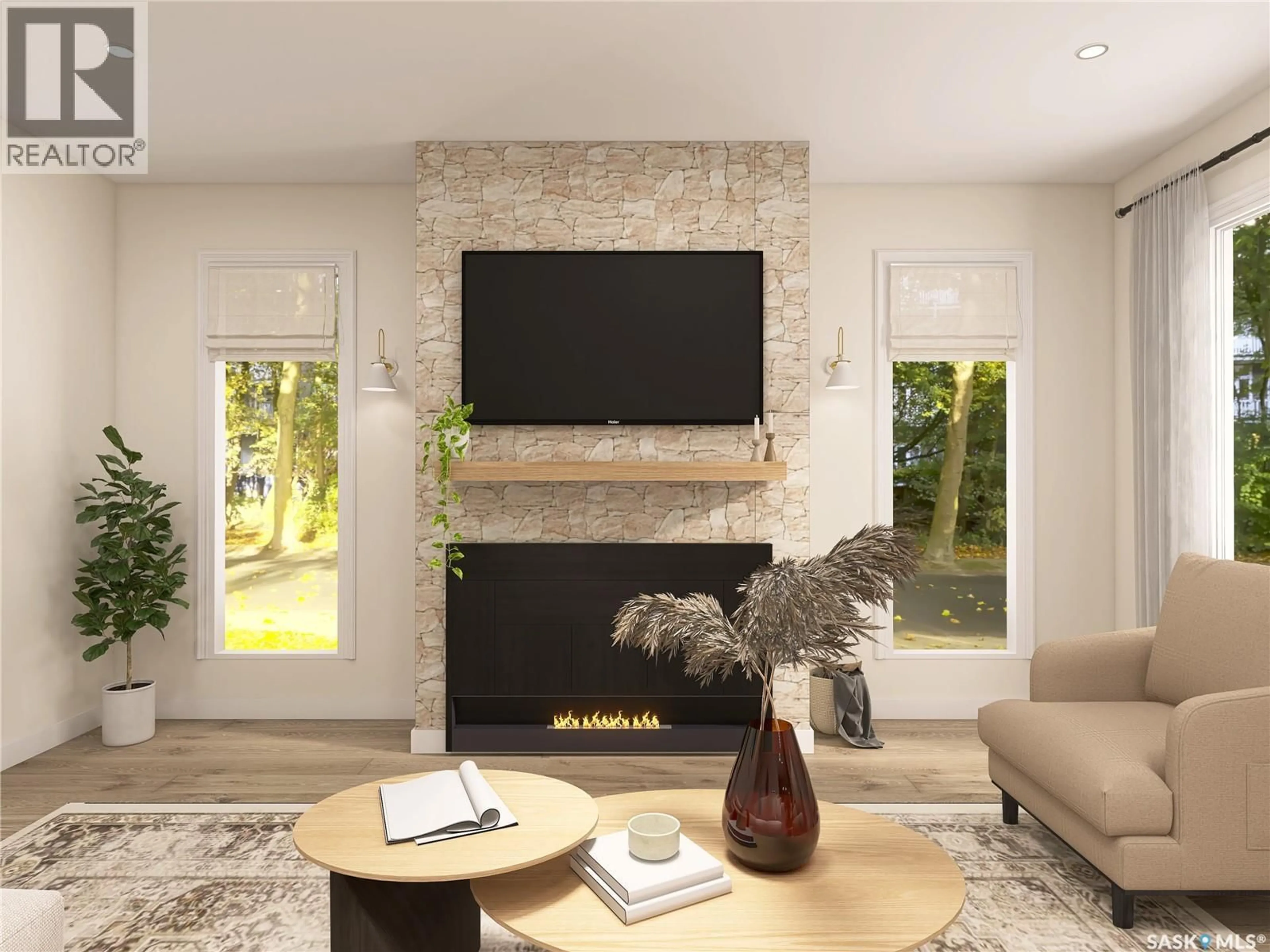 Living room with furniture, unknown for 13 SUNTERRA DRIVE, Shields Saskatchewan S7C0A3