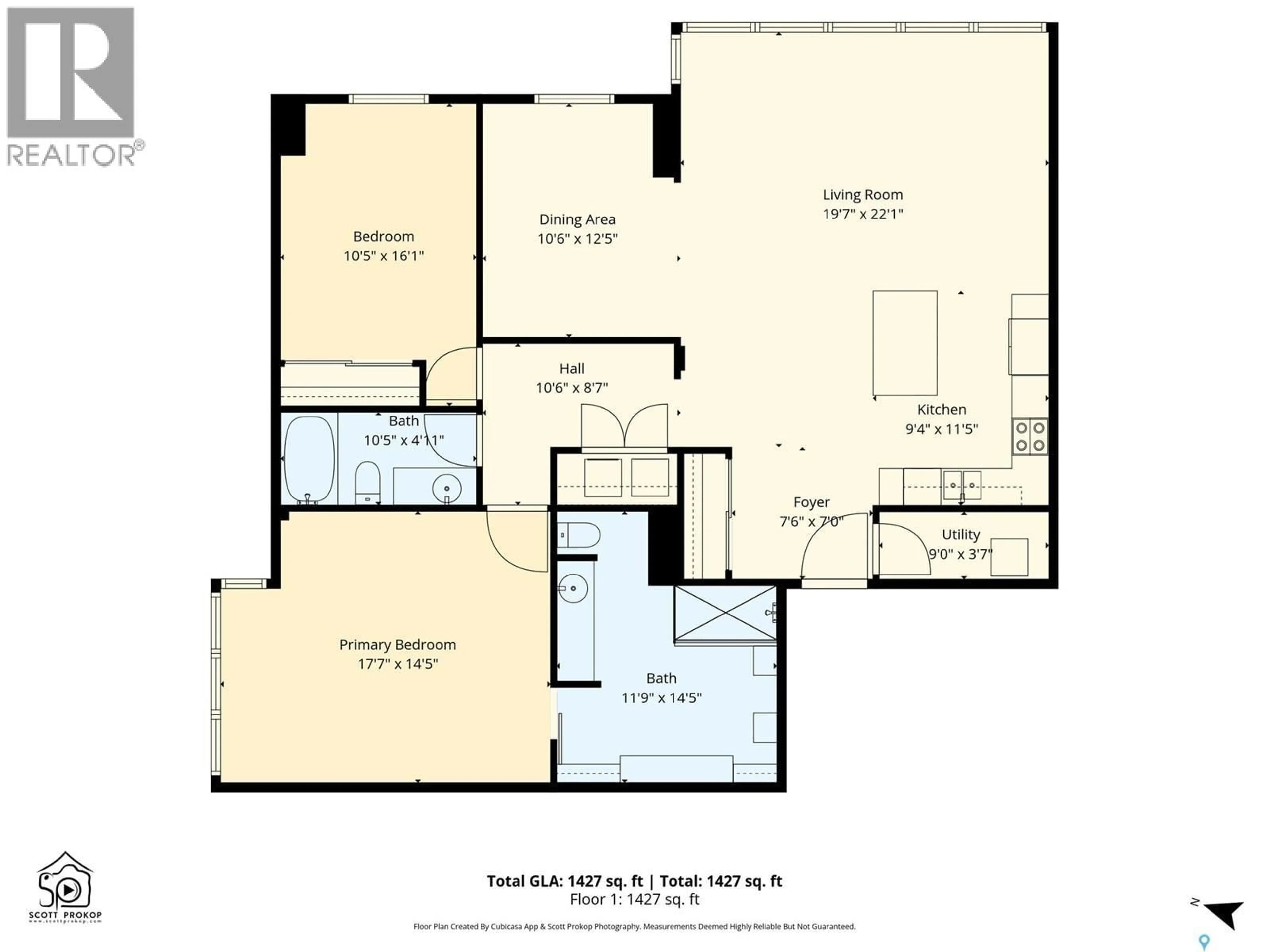 Floor plan for 2202 315 5TH AVENUE, Saskatoon Saskatchewan S7K5Z8