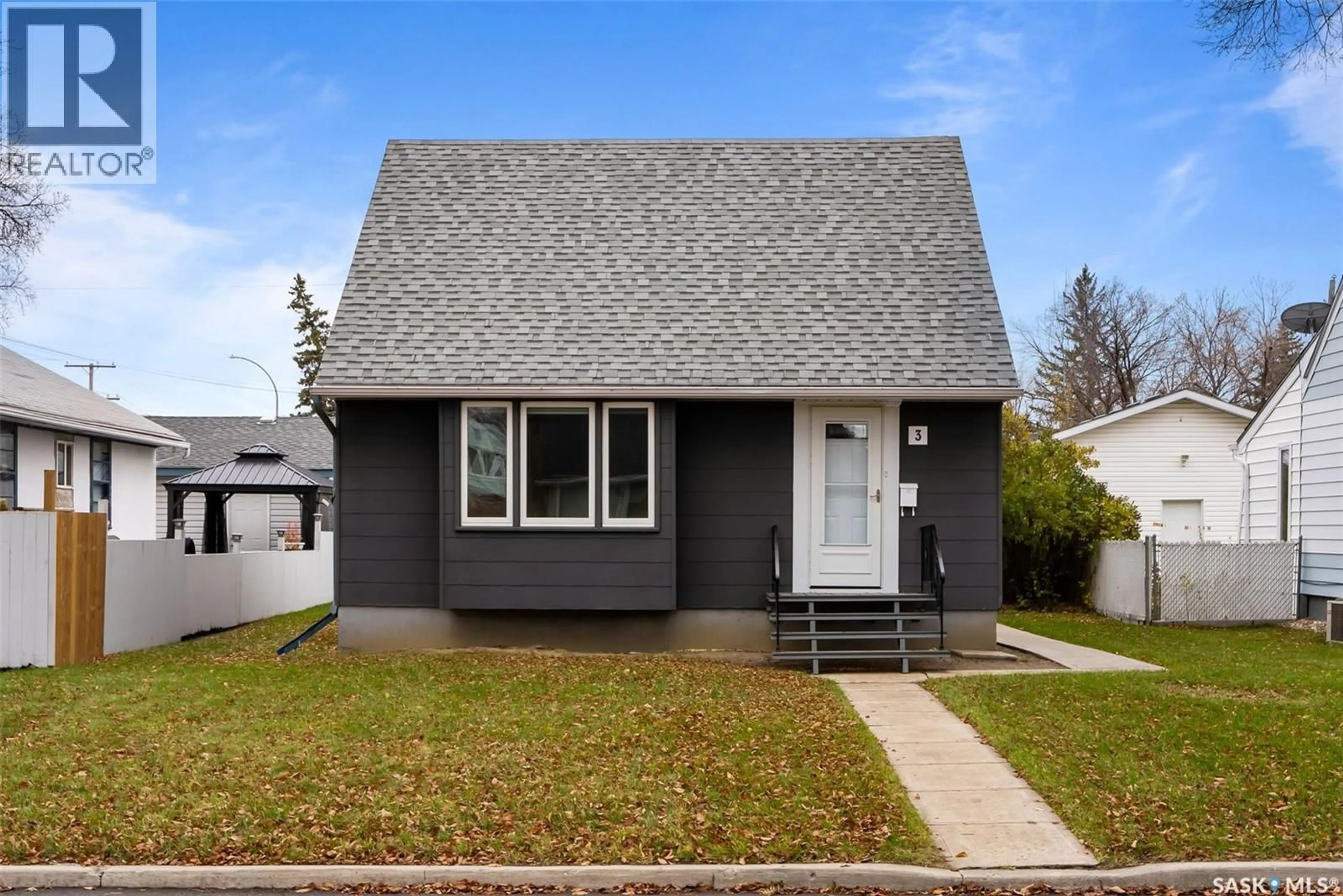 Home with vinyl exterior material, street for 3 SUSSEX CRESCENT, Regina Saskatchewan S4T6A3