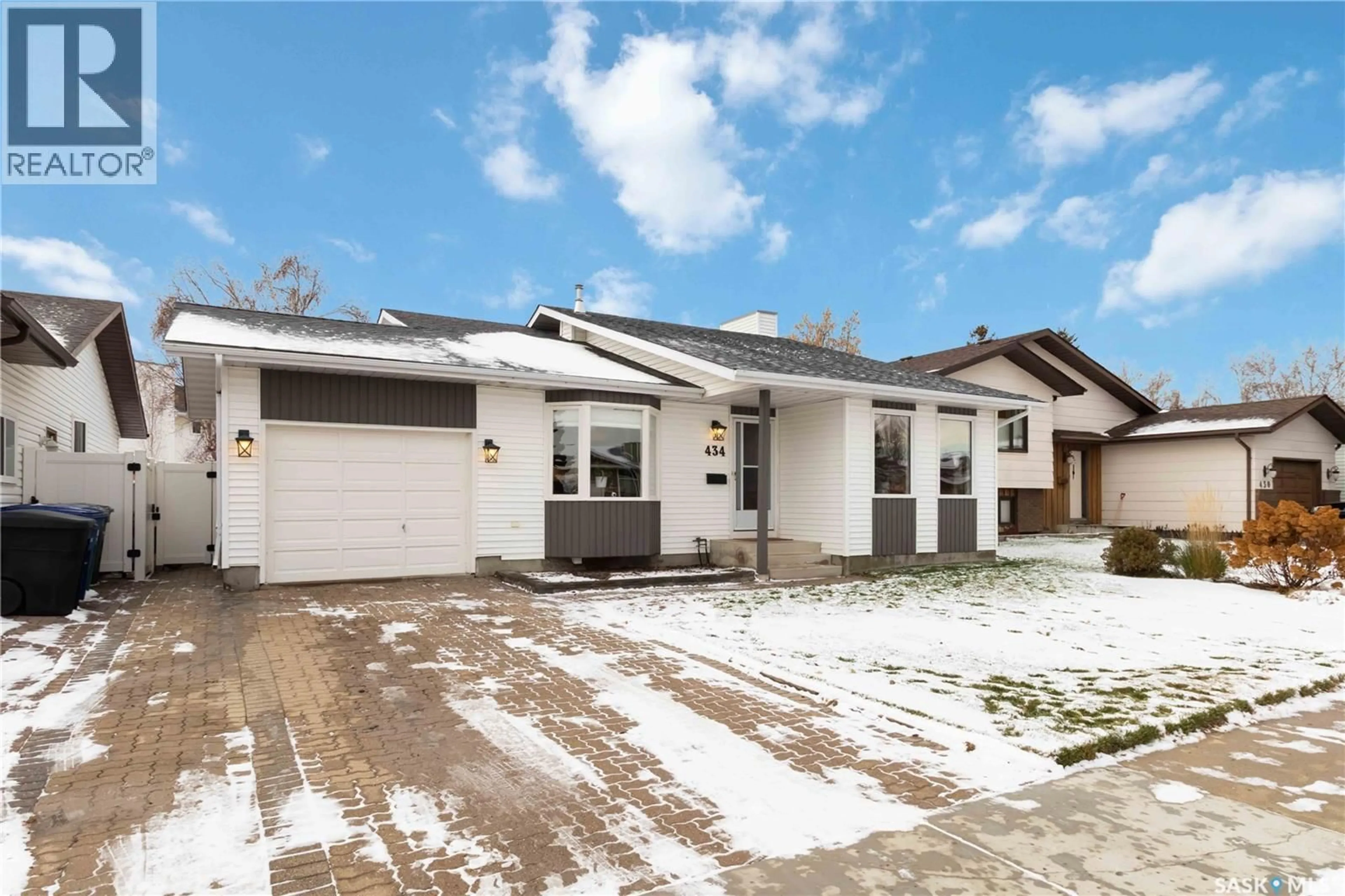 Home with brick exterior material, street for 434 NEMEIBEN ROAD, Saskatoon Saskatchewan S7J4Z6