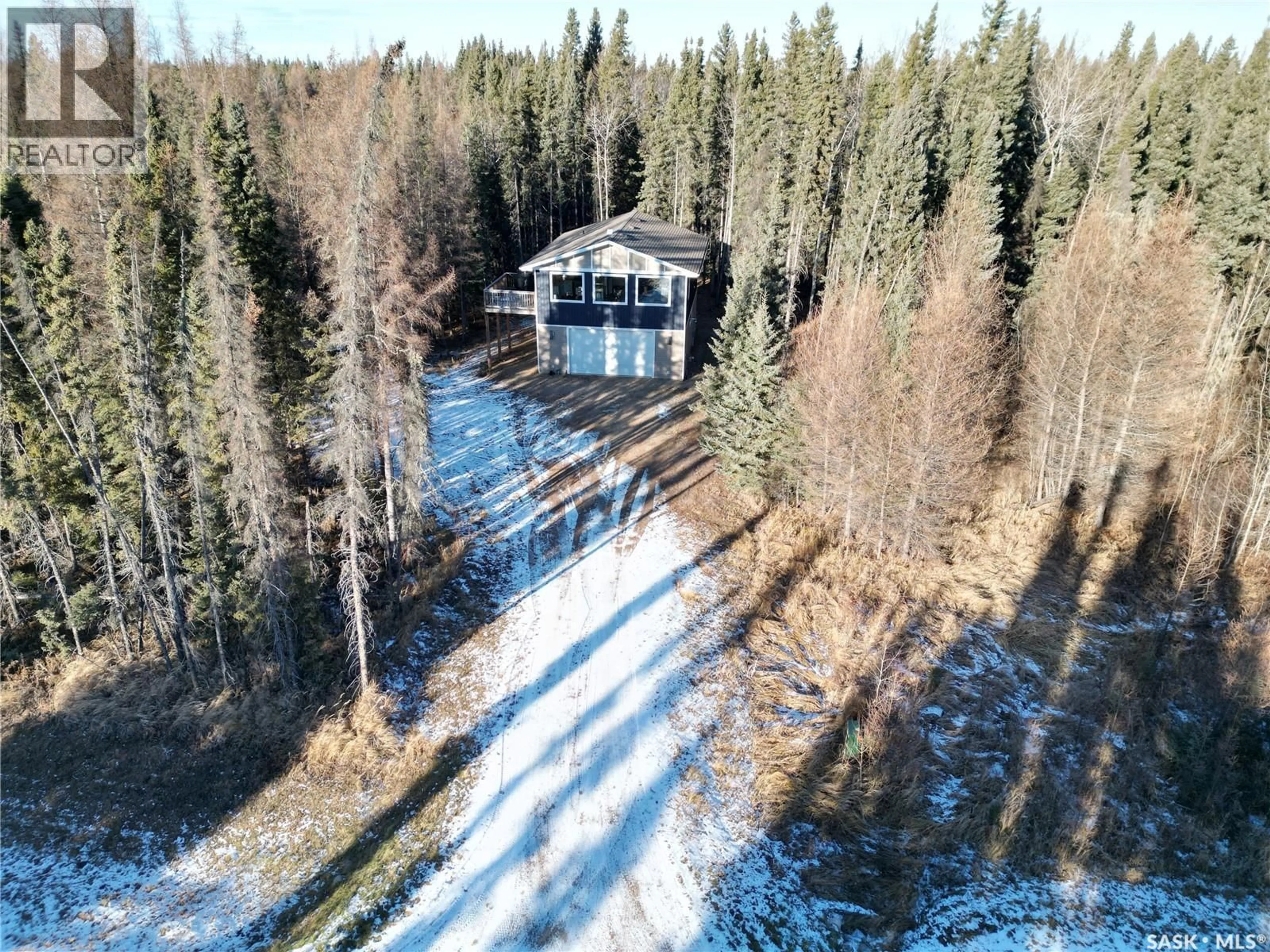 A pic from outside/outdoor area/front of a property/back of a property/a pic from drone, forest/trees view for 6 CRANBERRY CREEK CRESCENT, Paddockwood Rm No. 520 Saskatchewan S0J3E0