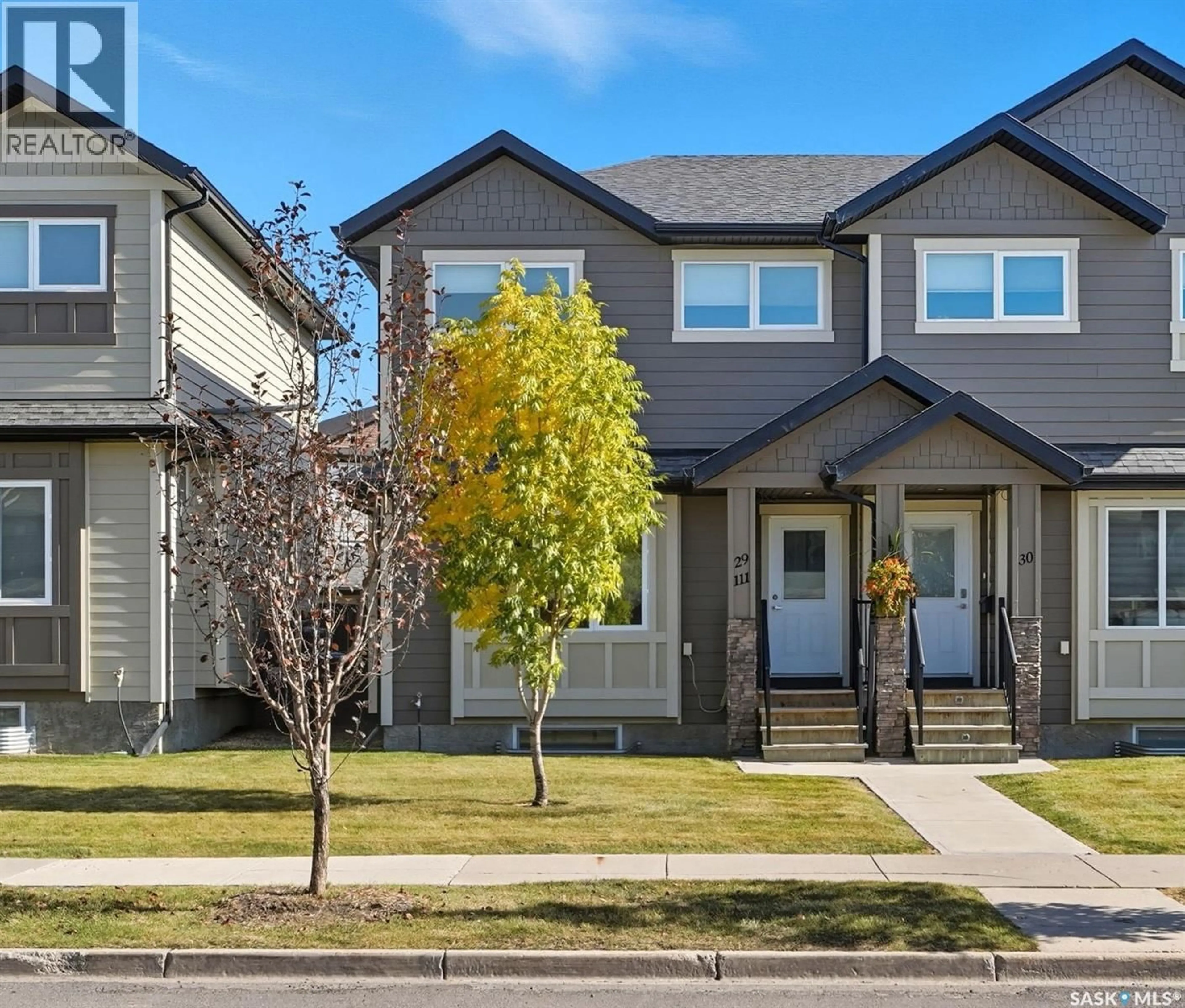 Home with vinyl exterior material, street for 29 111 ROSEWOOD GATE N, Saskatoon Saskatchewan S7V0E5