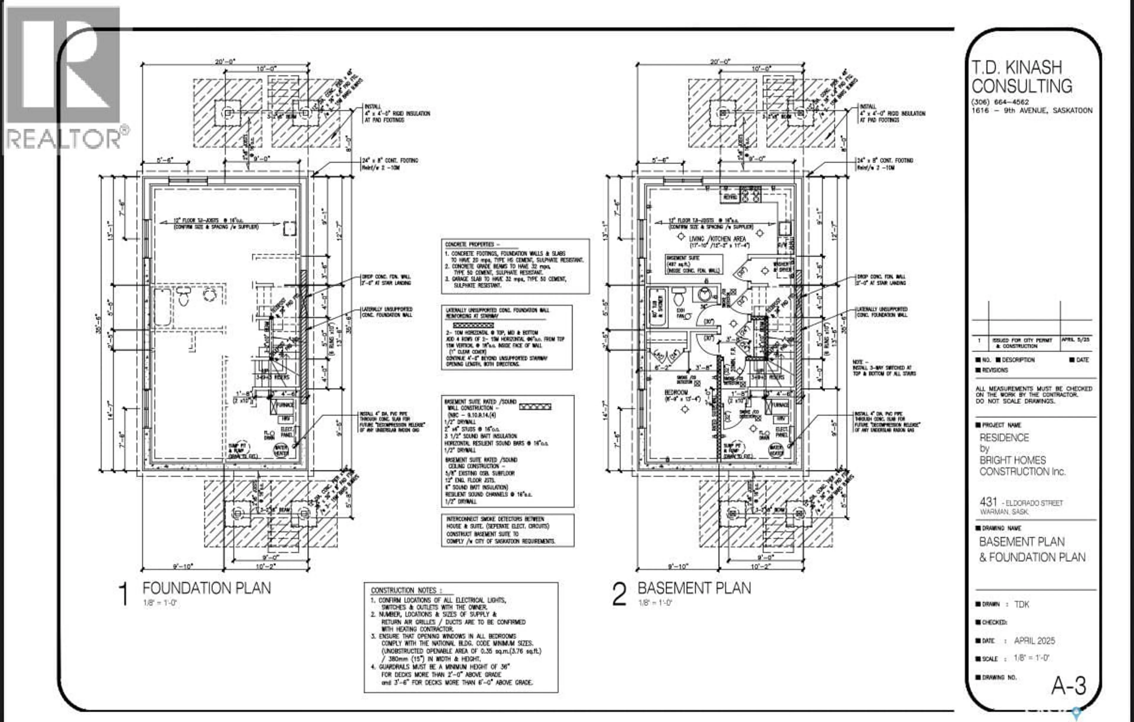 Floor plan for 431 ELDORADO STREET, Warman Saskatchewan S0K4S3