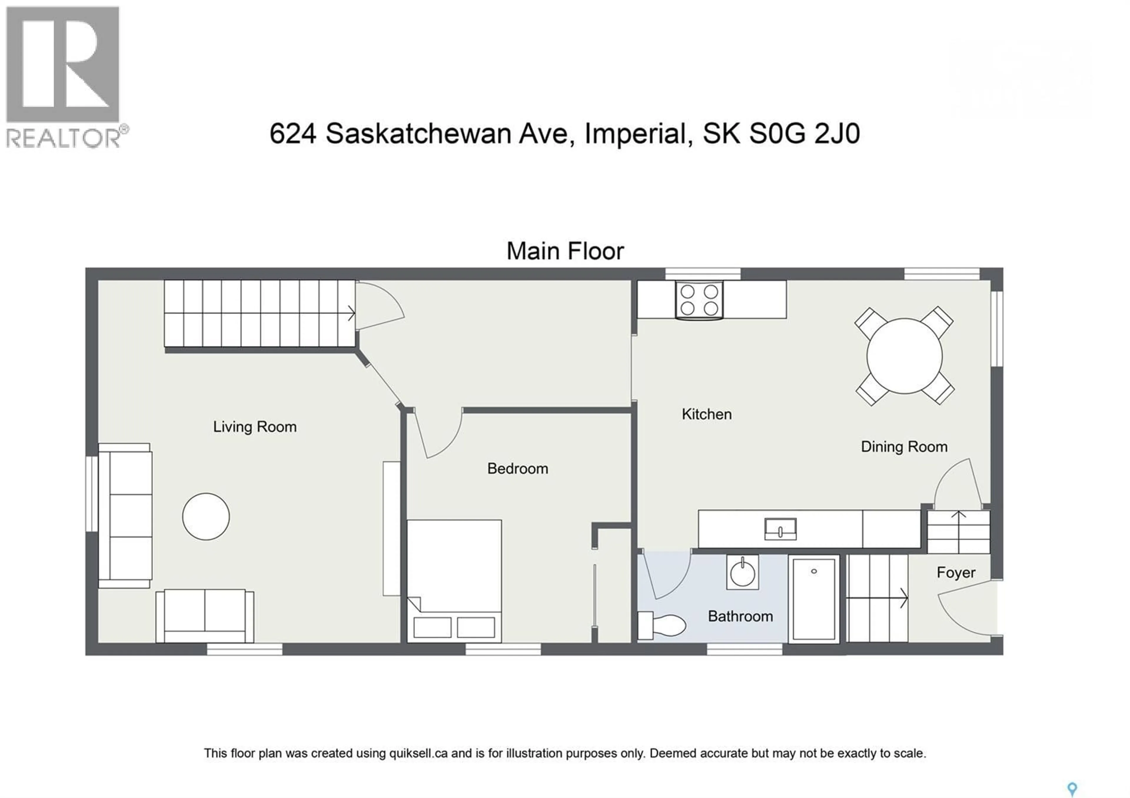 Floor plan for 624 SASKATCHEWAN AVENUE, Imperial Saskatchewan S0G2J0
