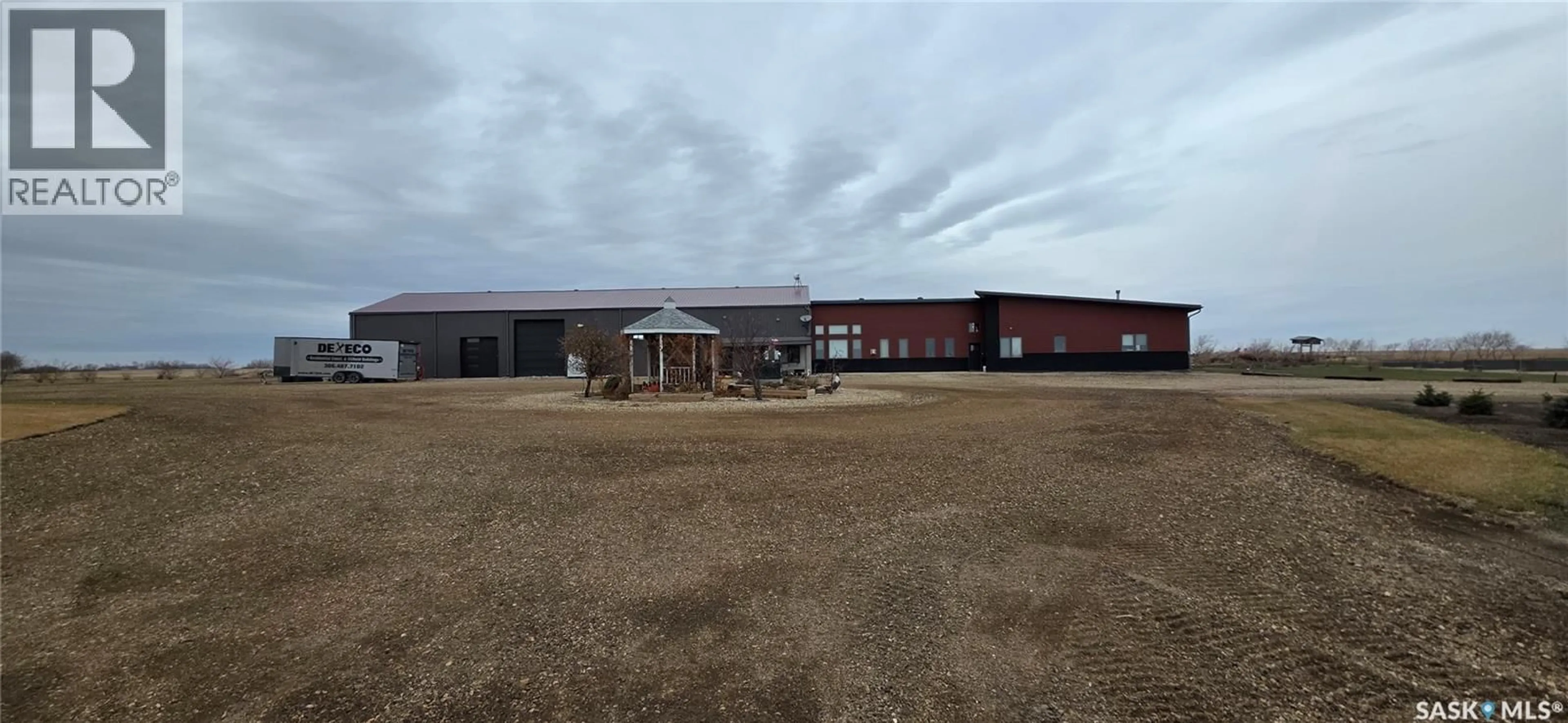 A pic from outside/outdoor area/front of a property/back of a property/a pic from drone, building for COTE ACREAGE, Benson Rm No. 35 Saskatchewan S4A2X8