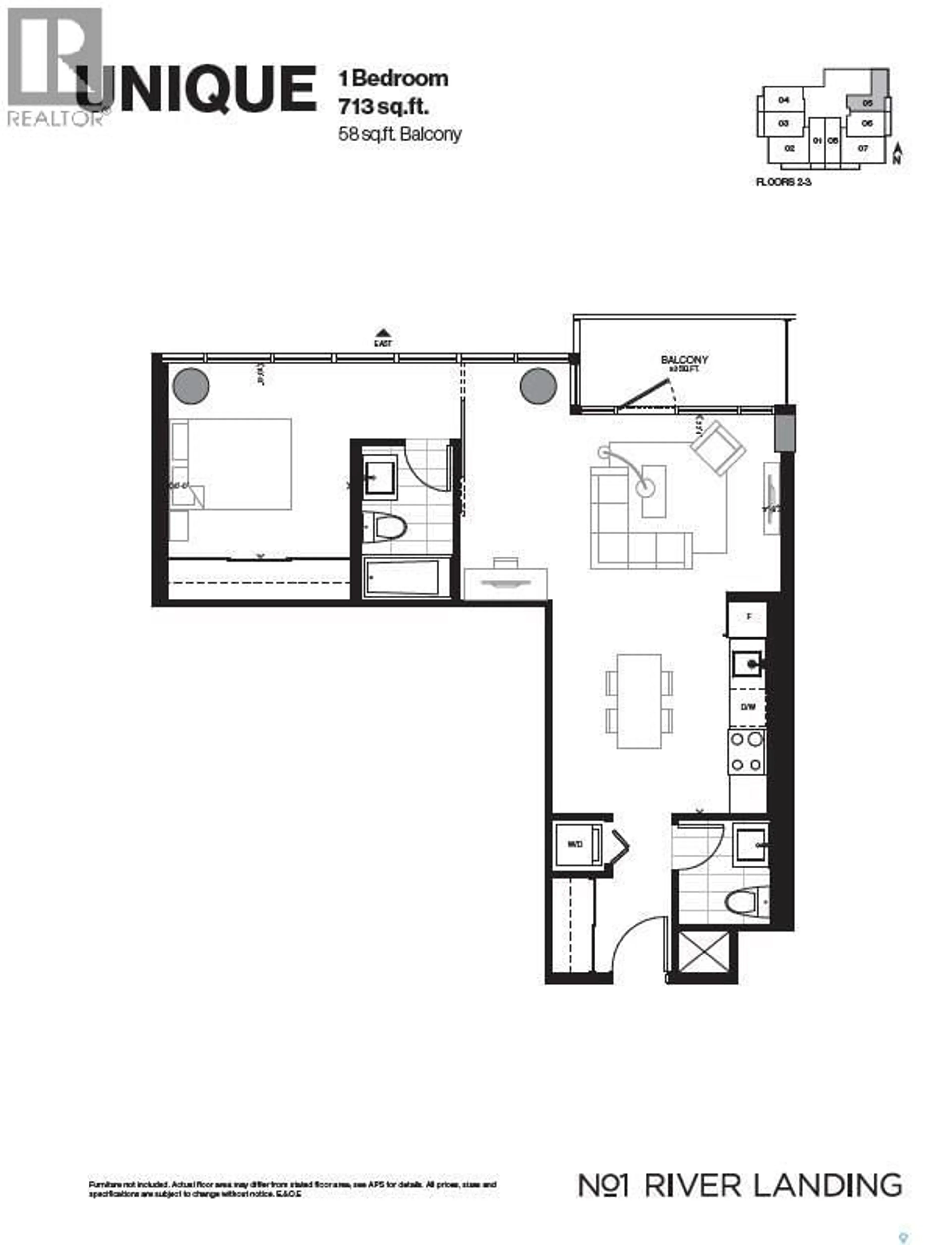 Floor plan for 205 - 490 2ND AVENUE S, Saskatoon Saskatchewan