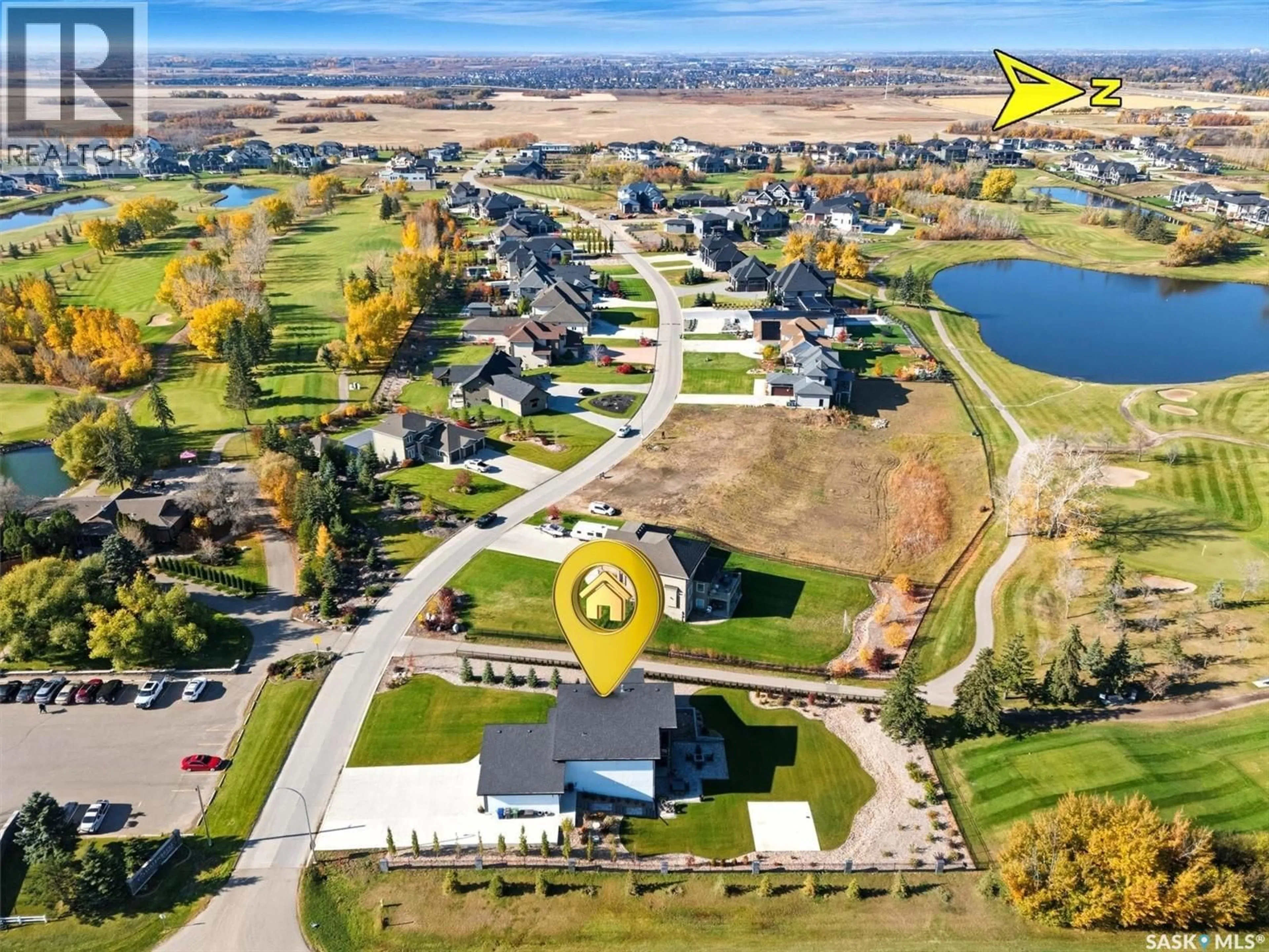A pic from outside/outdoor area/front of a property/back of a property/a pic from drone, water/lake/river/ocean view for 100 GREENBRYRE CRESCENT, Corman Park Rm No. 344 Saskatchewan S7V0J5