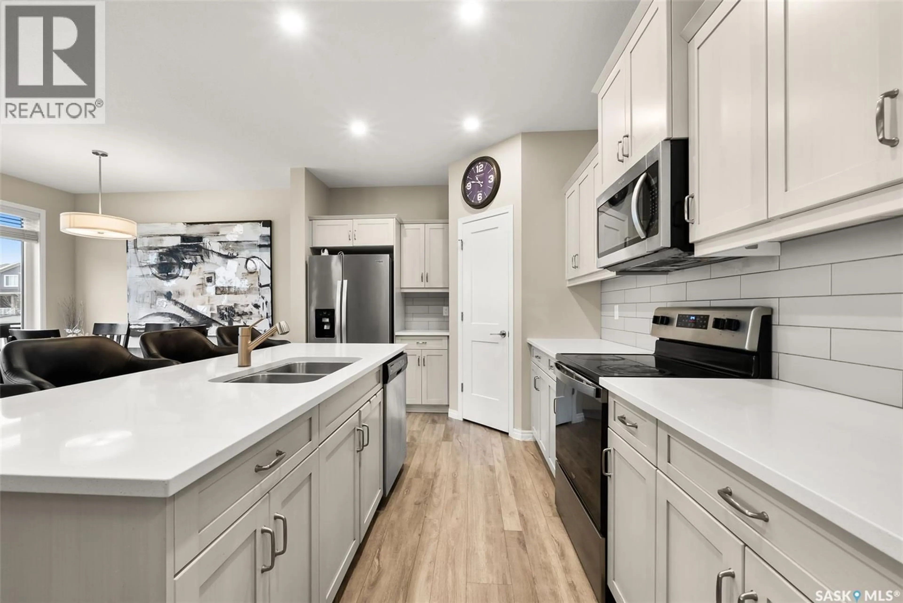 Open concept kitchen, ceramic/tile floor for 3104 TROMBLEY STREET, Regina Saskatchewan S4V3R9