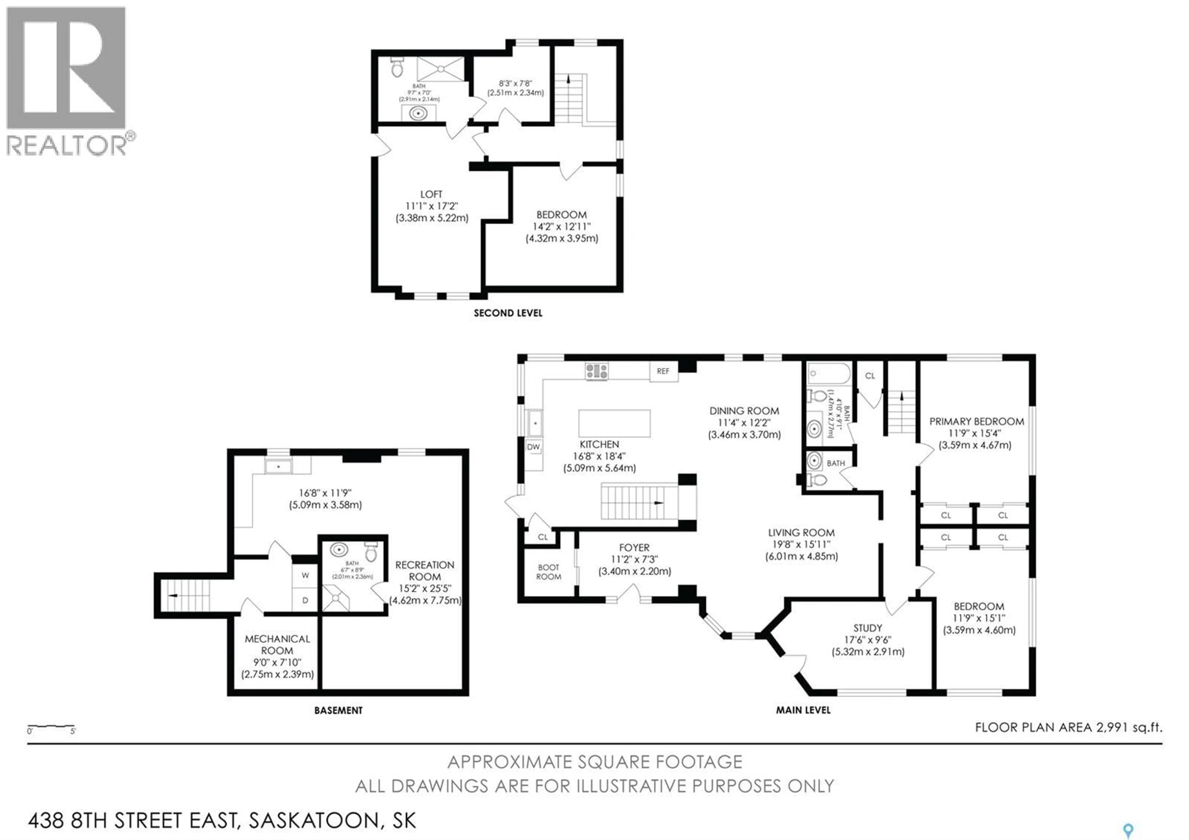 Floor plan for 438 8TH STREET, Saskatoon Saskatchewan S7K5G6