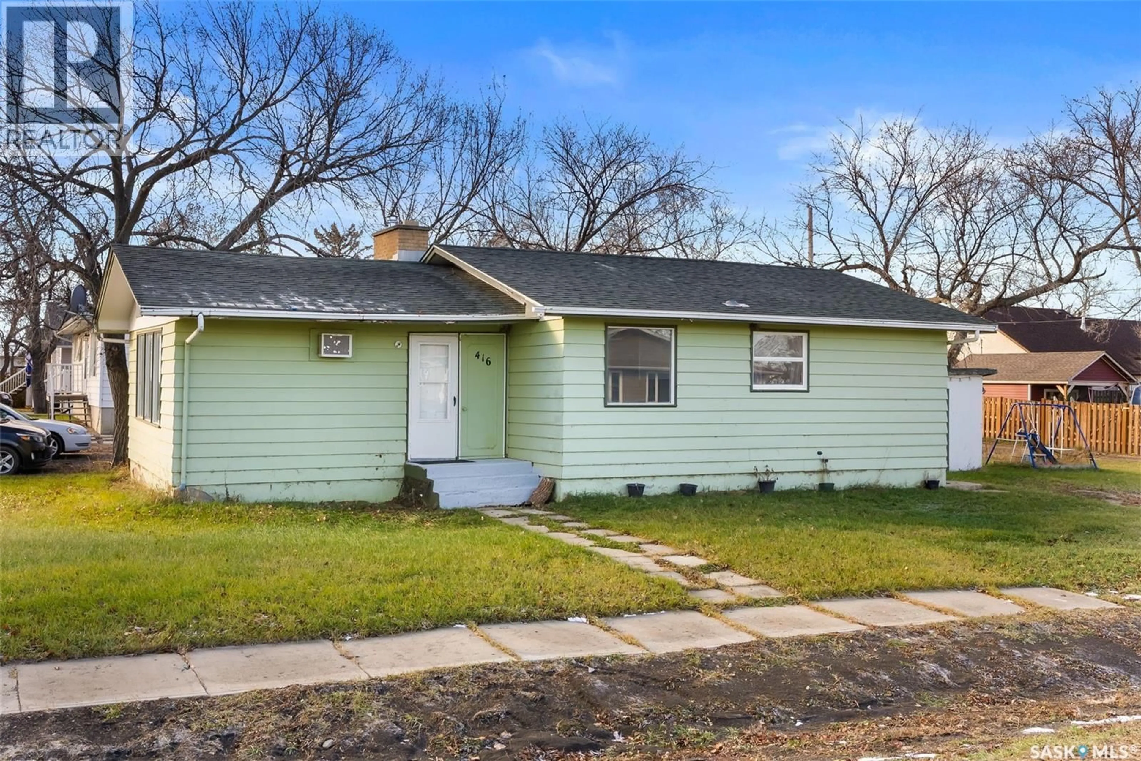 Home with vinyl exterior material, street for 416 SOURIS AVENUE, Wilcox Saskatchewan S0G5E0