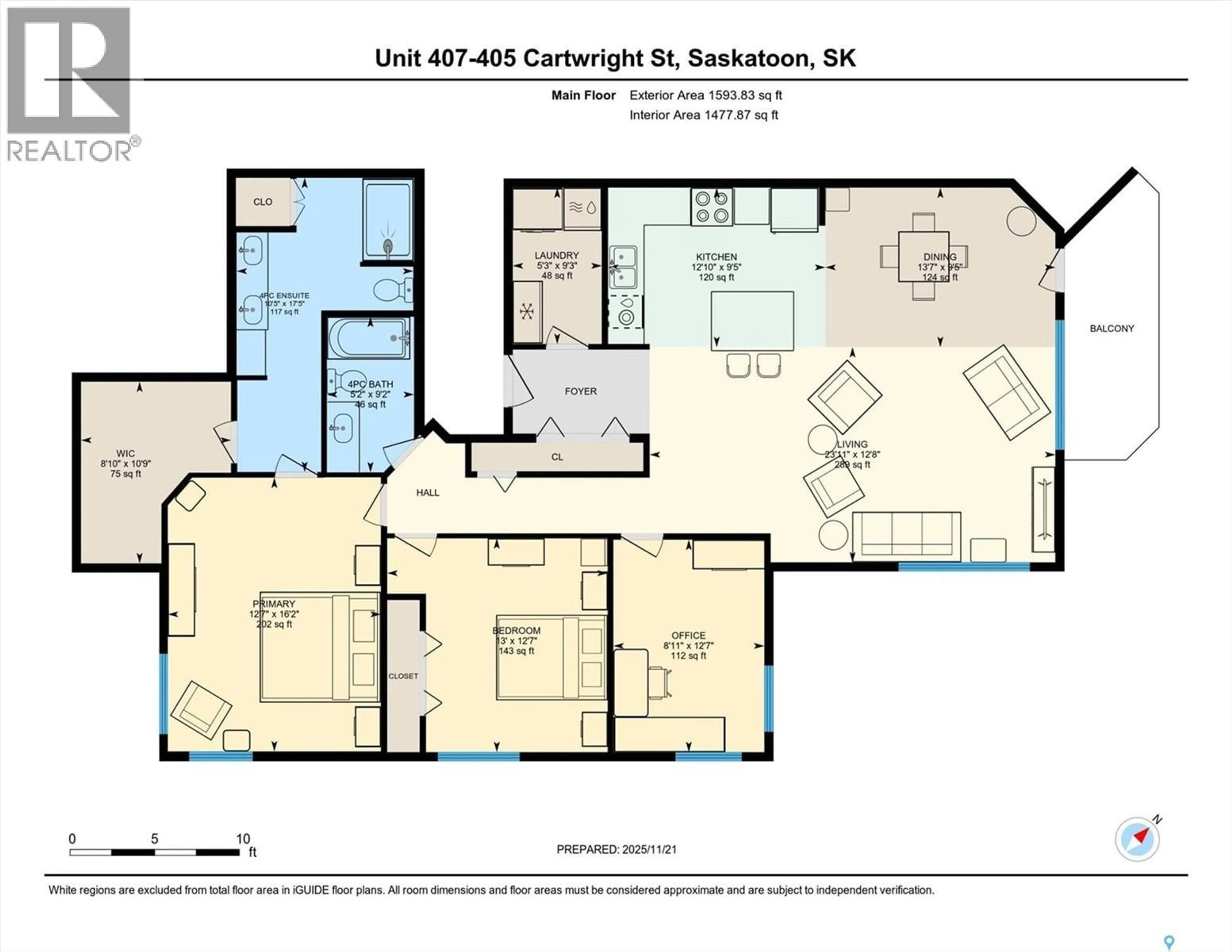 Floor plan for 407 405 CARTWRIGHT STREET, Saskatoon Saskatchewan S7T0C8