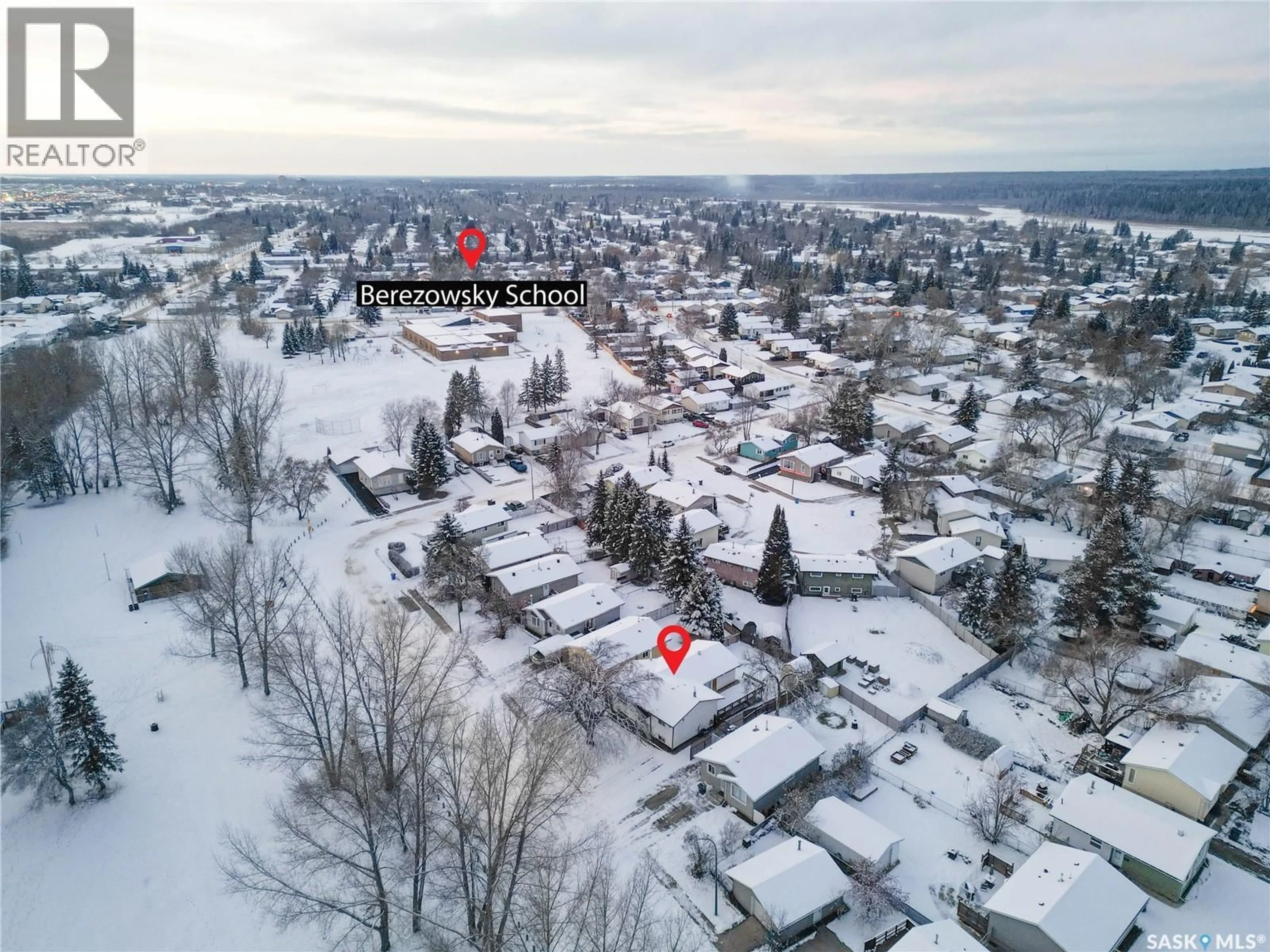 A pic from outside/outdoor area/front of a property/back of a property/a pic from drone, unknown for 199 MACDOWALL CRESCENT, Prince Albert Saskatchewan S6V6N4