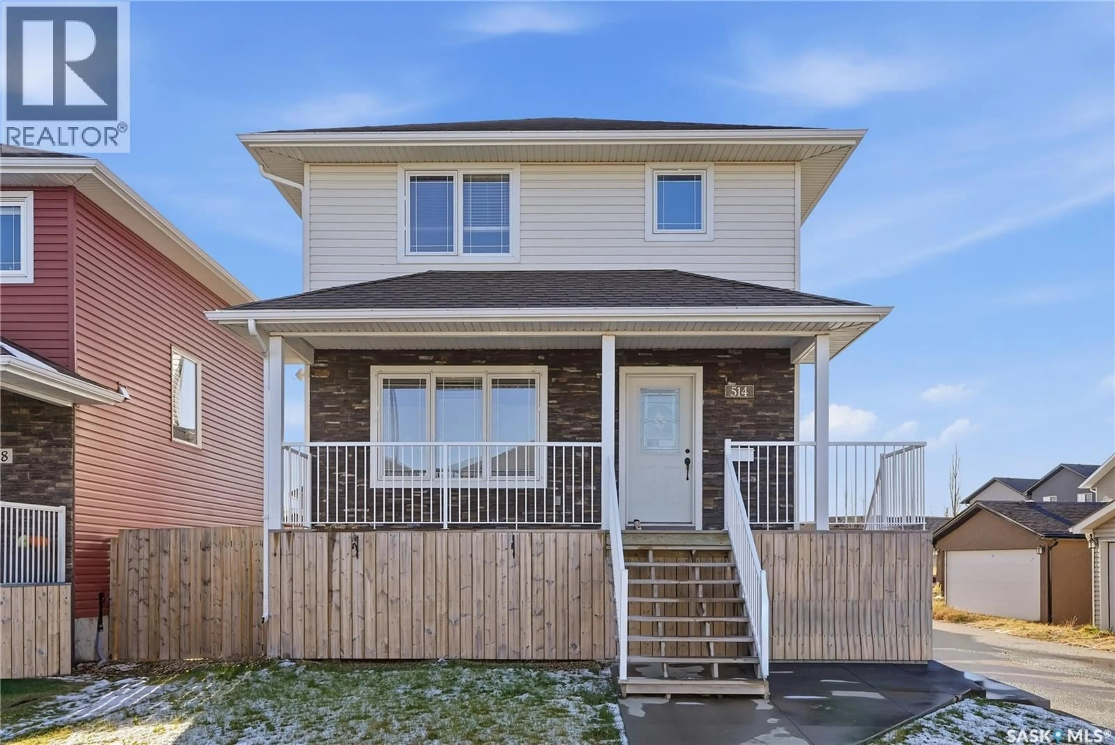 Home with brick exterior material, street for 514 KLASSEN CRESCENT, Saskatoon Saskatchewan S7R0G2