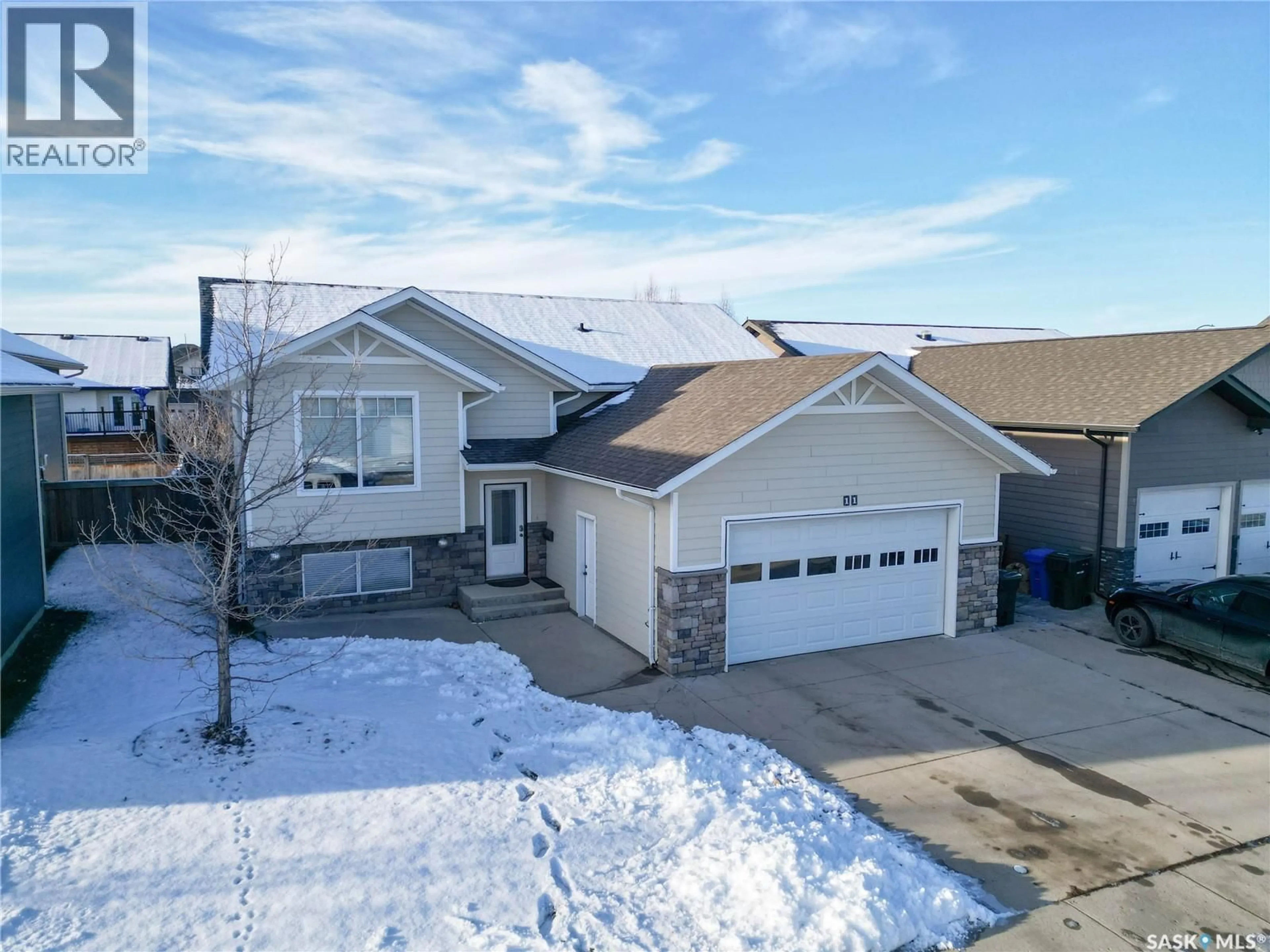 A pic from outside/outdoor area/front of a property/back of a property/a pic from drone, street for 11 HADLEY ROAD, Prince Albert Saskatchewan S6X0A5
