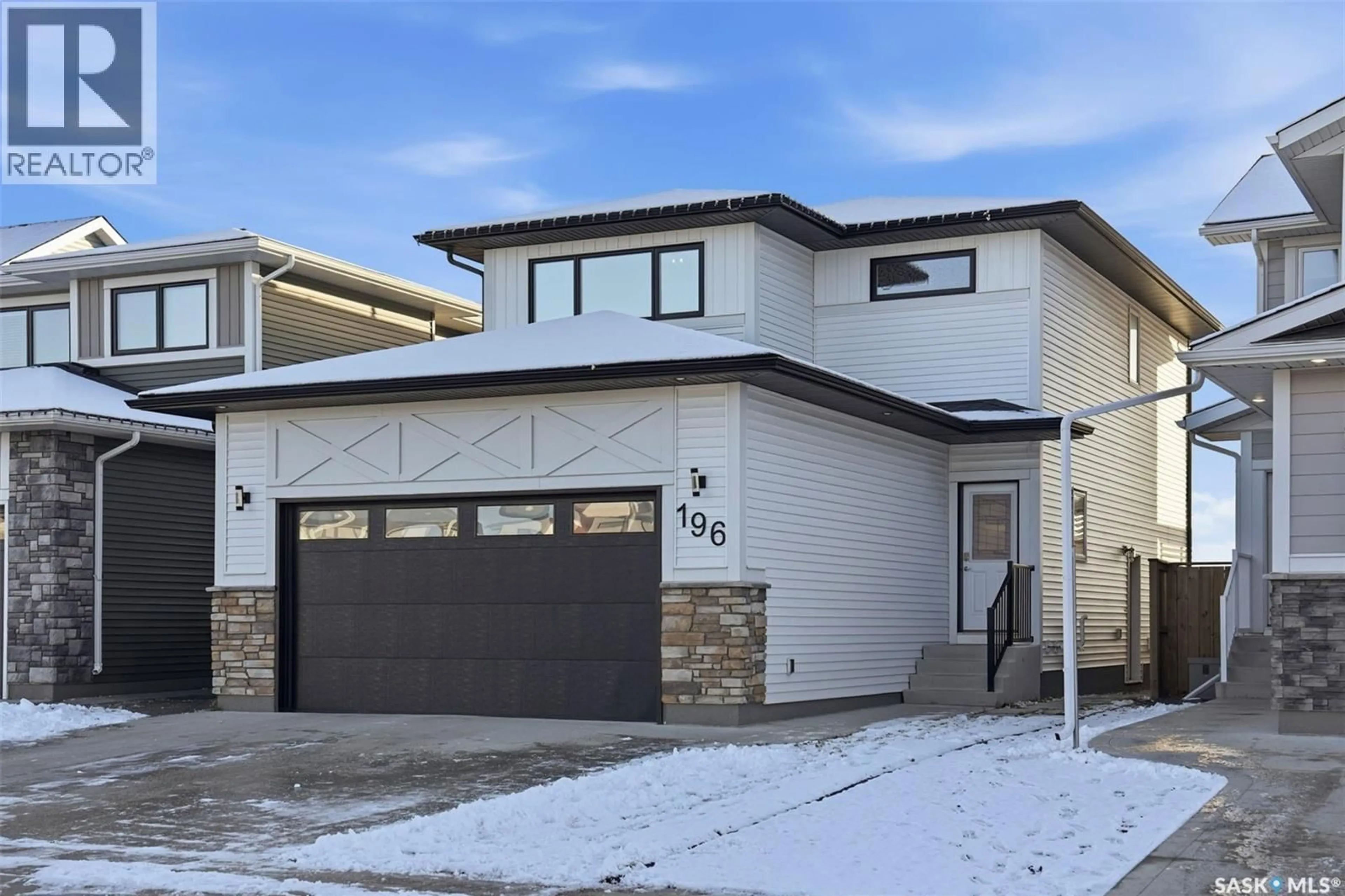 Home with vinyl exterior material, street for 196 BURGESS CRESCENT, Saskatoon Saskatchewan S7V0S3