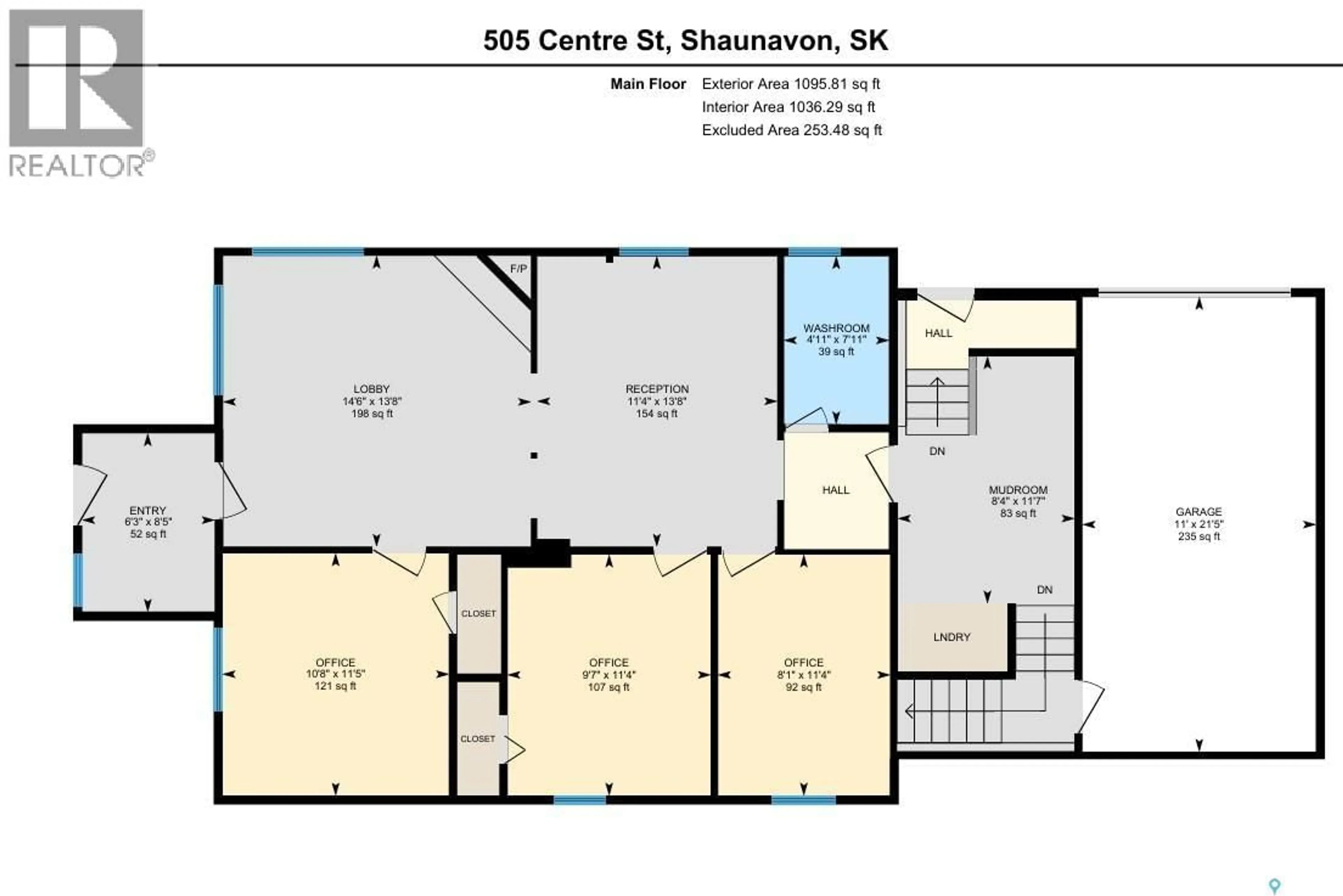 Floor plan for 505 CENTRE STREET, Shaunavon Saskatchewan S0N2M0