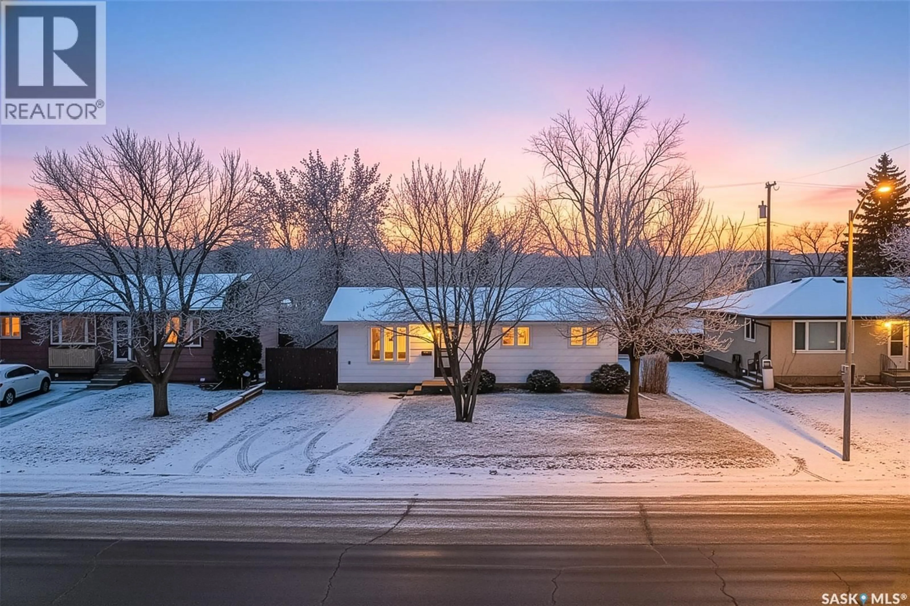 A pic from outside/outdoor area/front of a property/back of a property/a pic from drone, mountain view for 1219 SPADINA STREET, Moose Jaw Saskatchewan S6H7G5