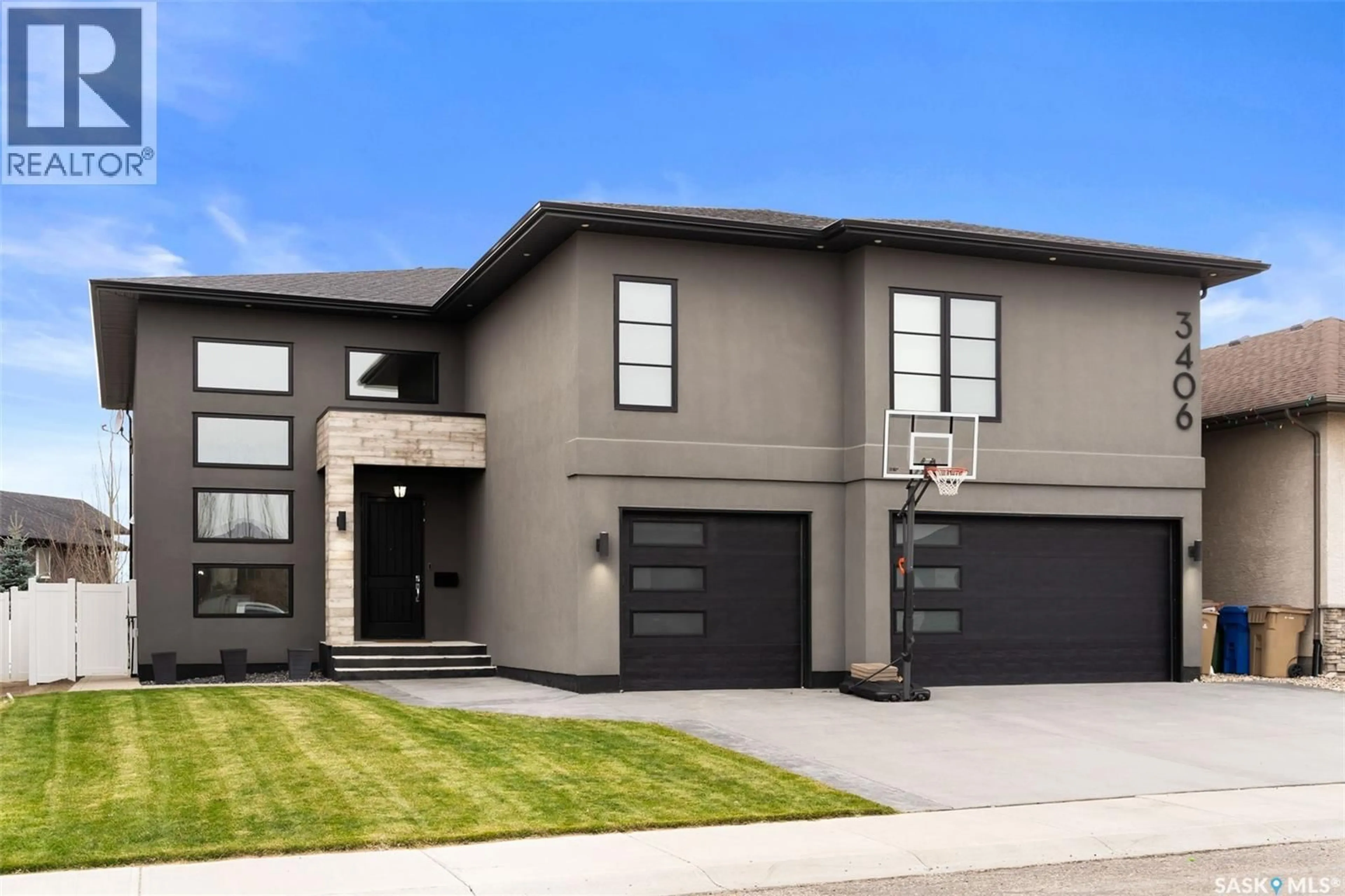 Home with vinyl exterior material, street for 3406 GREEN BROOK ROAD, Regina Saskatchewan S4V3K2