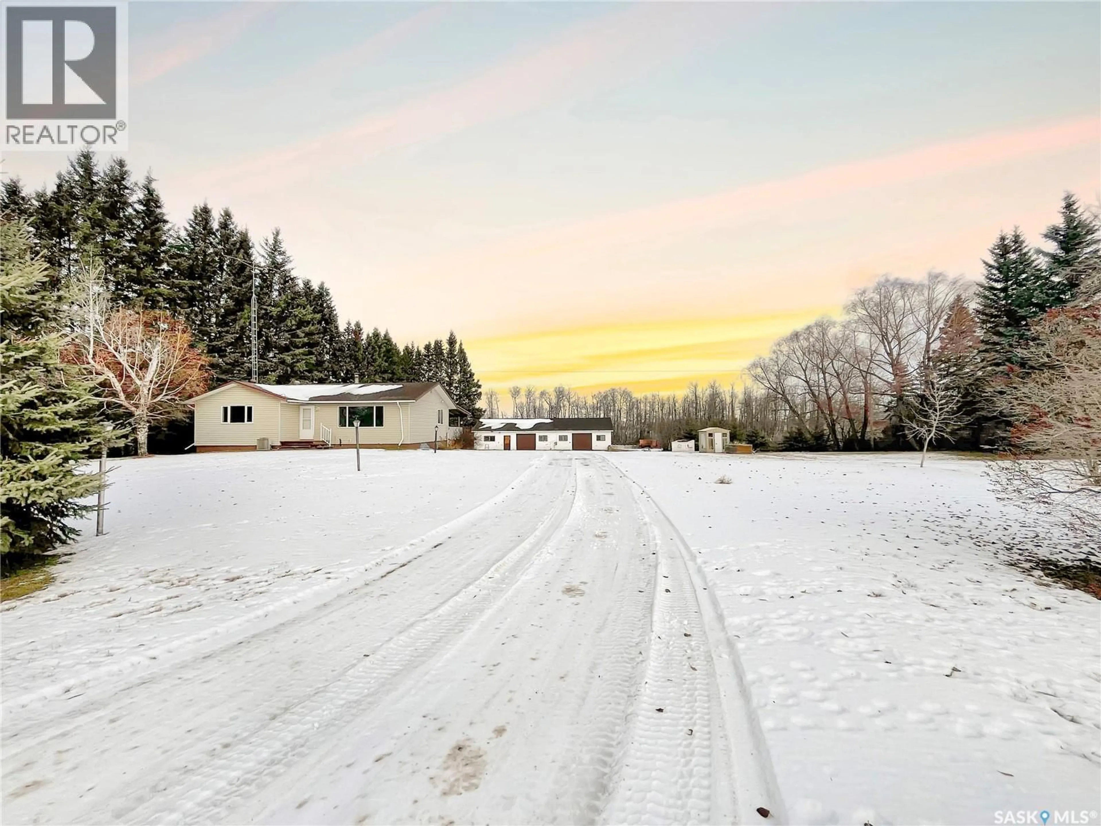 A pic from outside/outdoor area/front of a property/back of a property/a pic from drone, street for SHELLBROOK ACREAGE, Shellbrook Rm No. 493 Saskatchewan S0J2E0