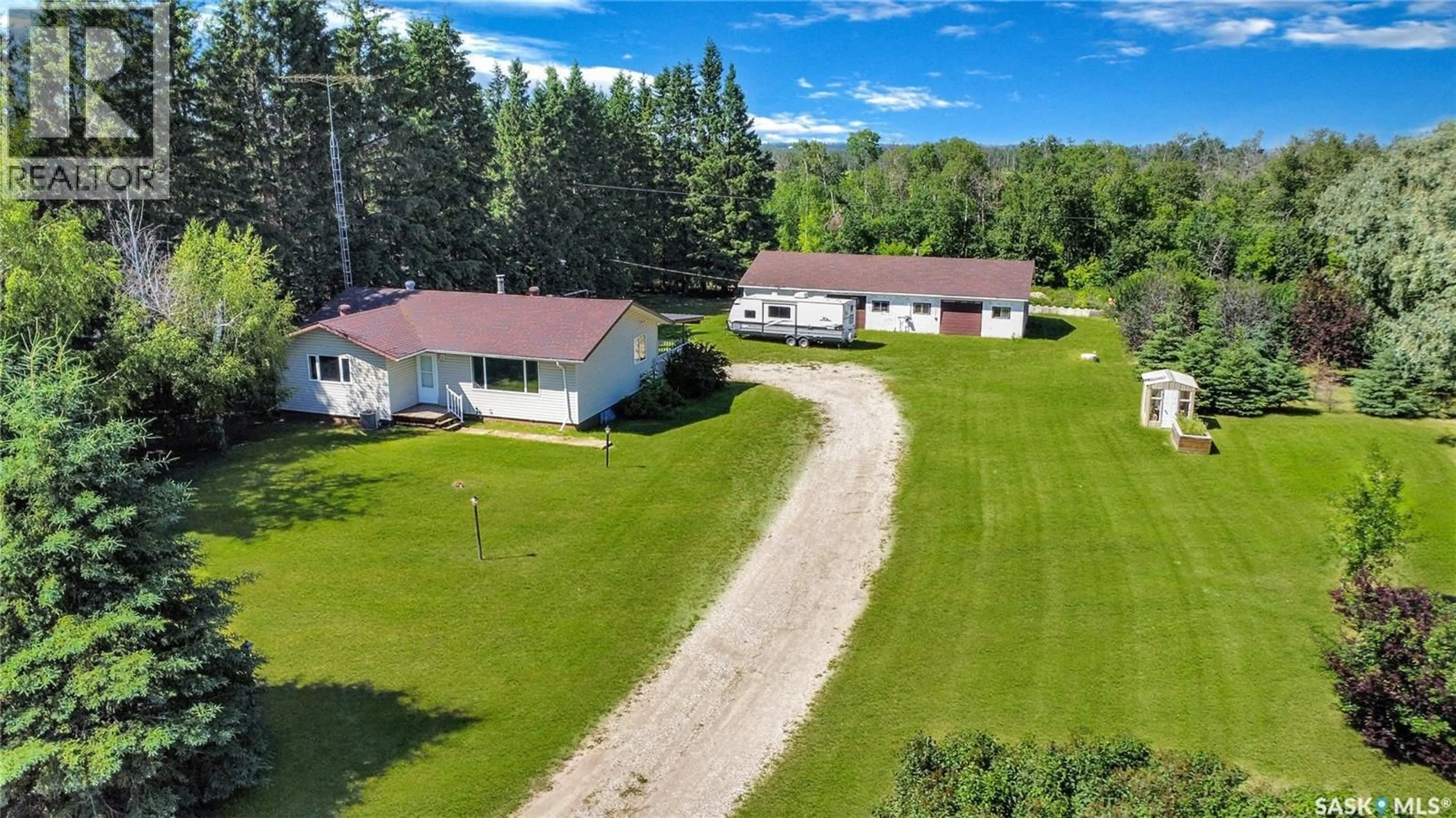 A pic from outside/outdoor area/front of a property/back of a property/a pic from drone, unknown for SHELLBROOK ACREAGE, Shellbrook Rm No. 493 Saskatchewan S0J2E0