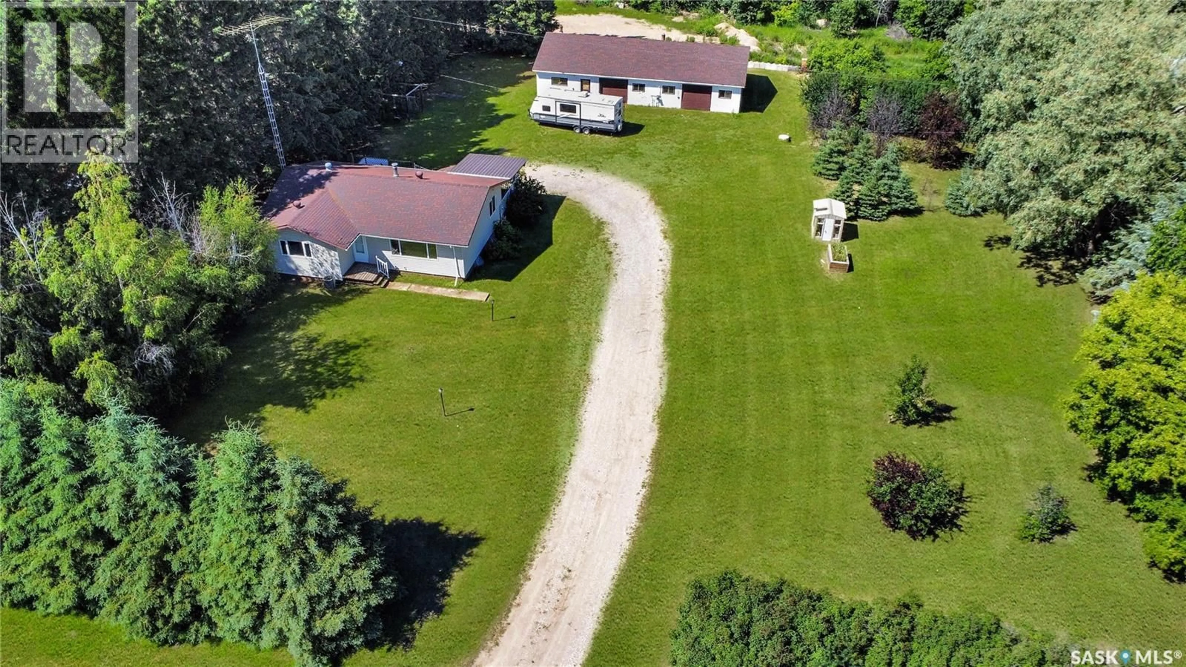 A pic from outside/outdoor area/front of a property/back of a property/a pic from drone, street for SHELLBROOK ACREAGE, Shellbrook Rm No. 493 Saskatchewan S0J2E0