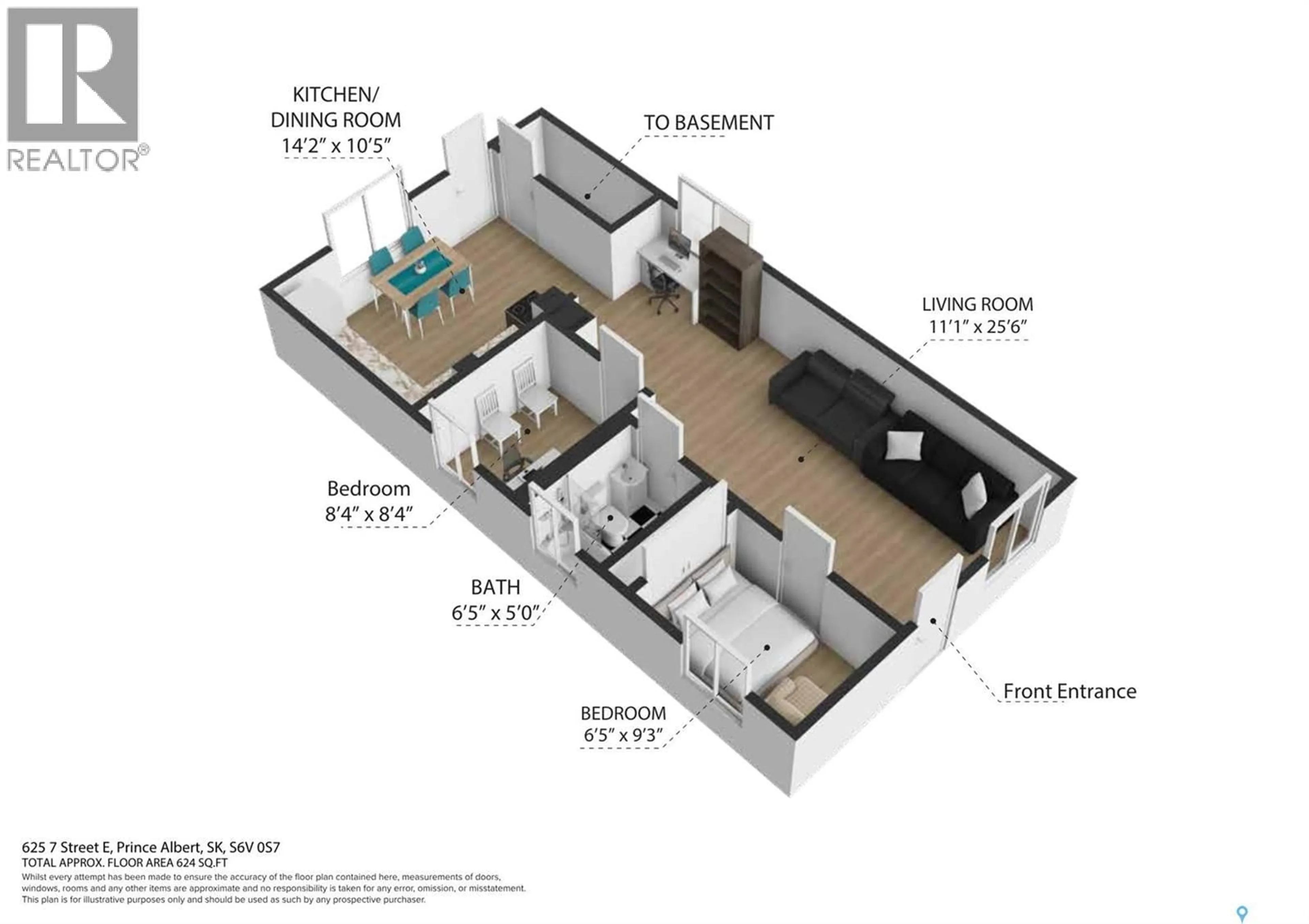 Floor plan for 625 7TH STREET, Prince Albert Saskatchewan S6V0S7