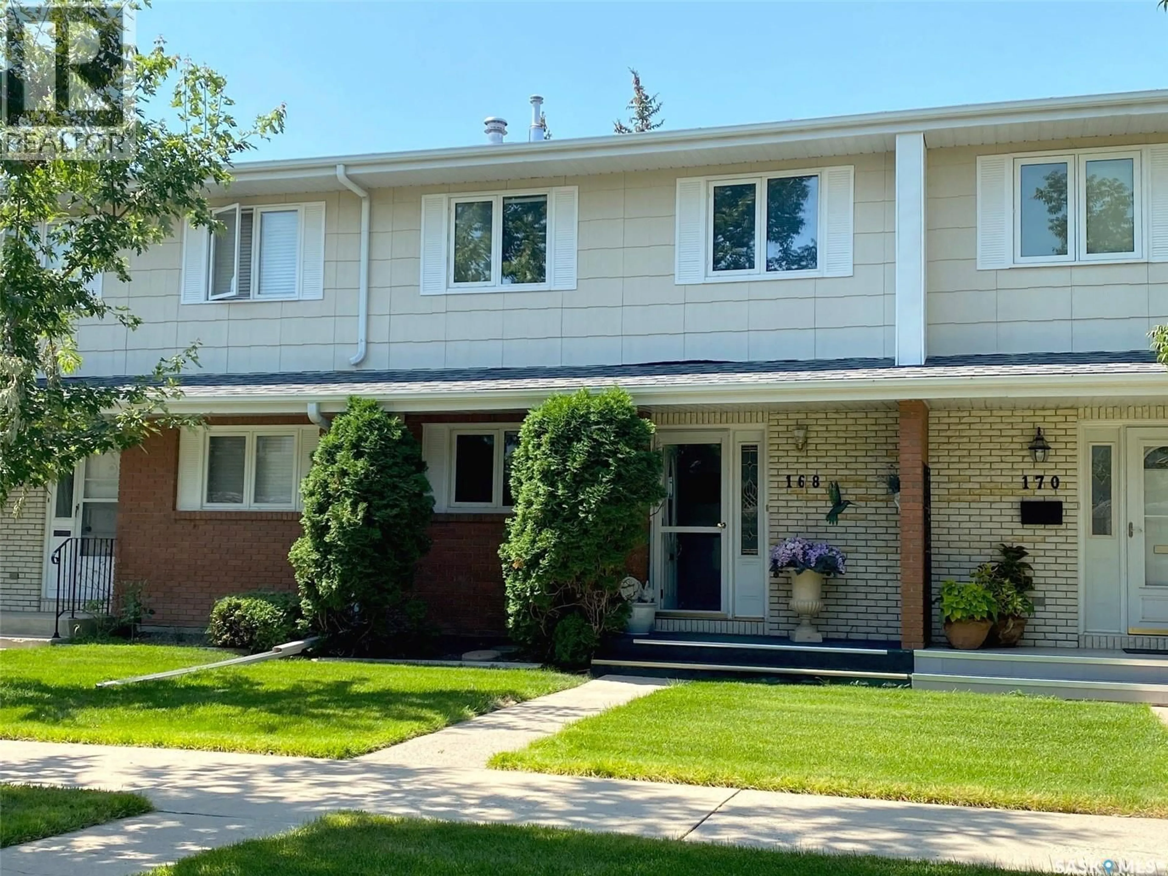 Home with brick exterior material, street for 168 PLAINSVIEW DRIVE, Regina Saskatchewan S4S6L2