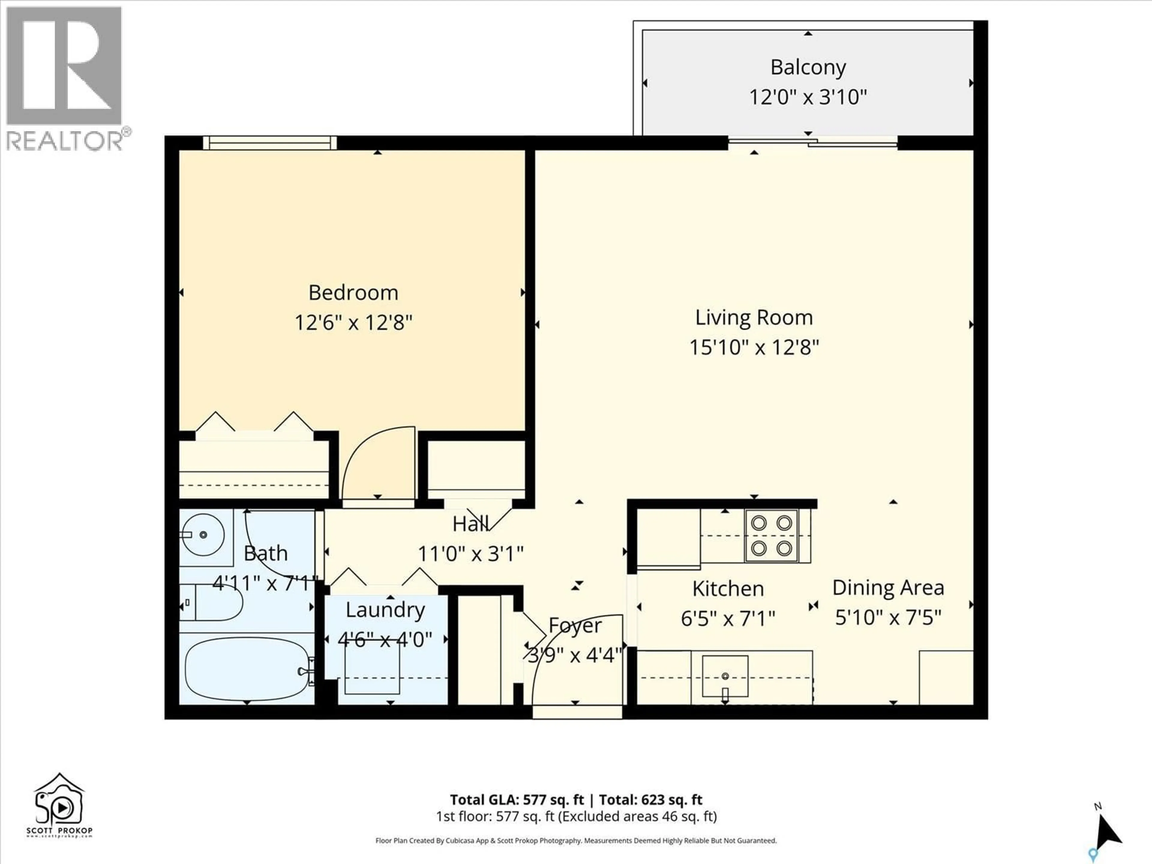 Floor plan for 205 250 PINEHOUSE PLACE, Saskatoon Saskatchewan S7K4X1