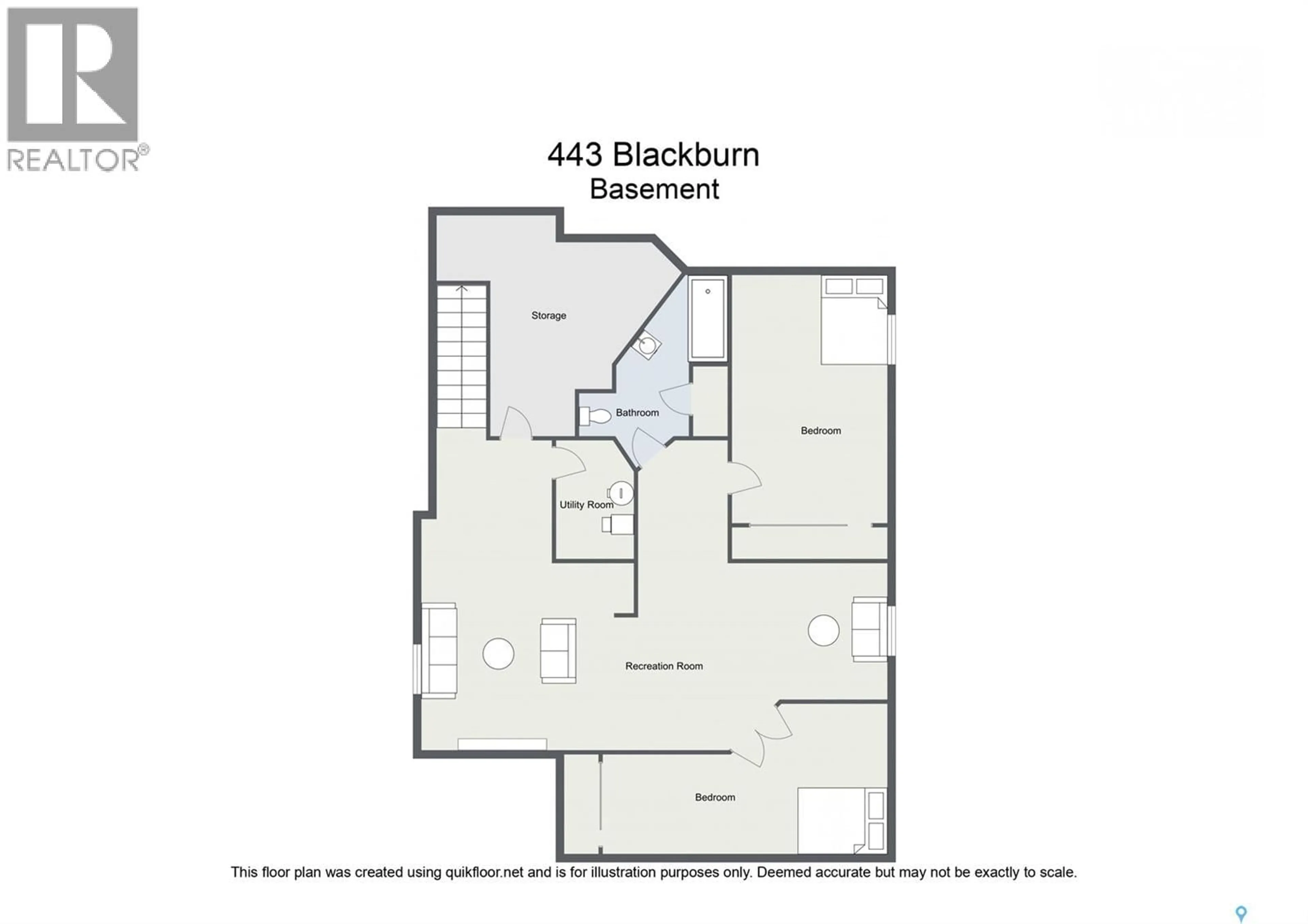 Floor plan for 443 BLACKBURN TERRACE, Saskatoon Saskatchewan S7V1E8