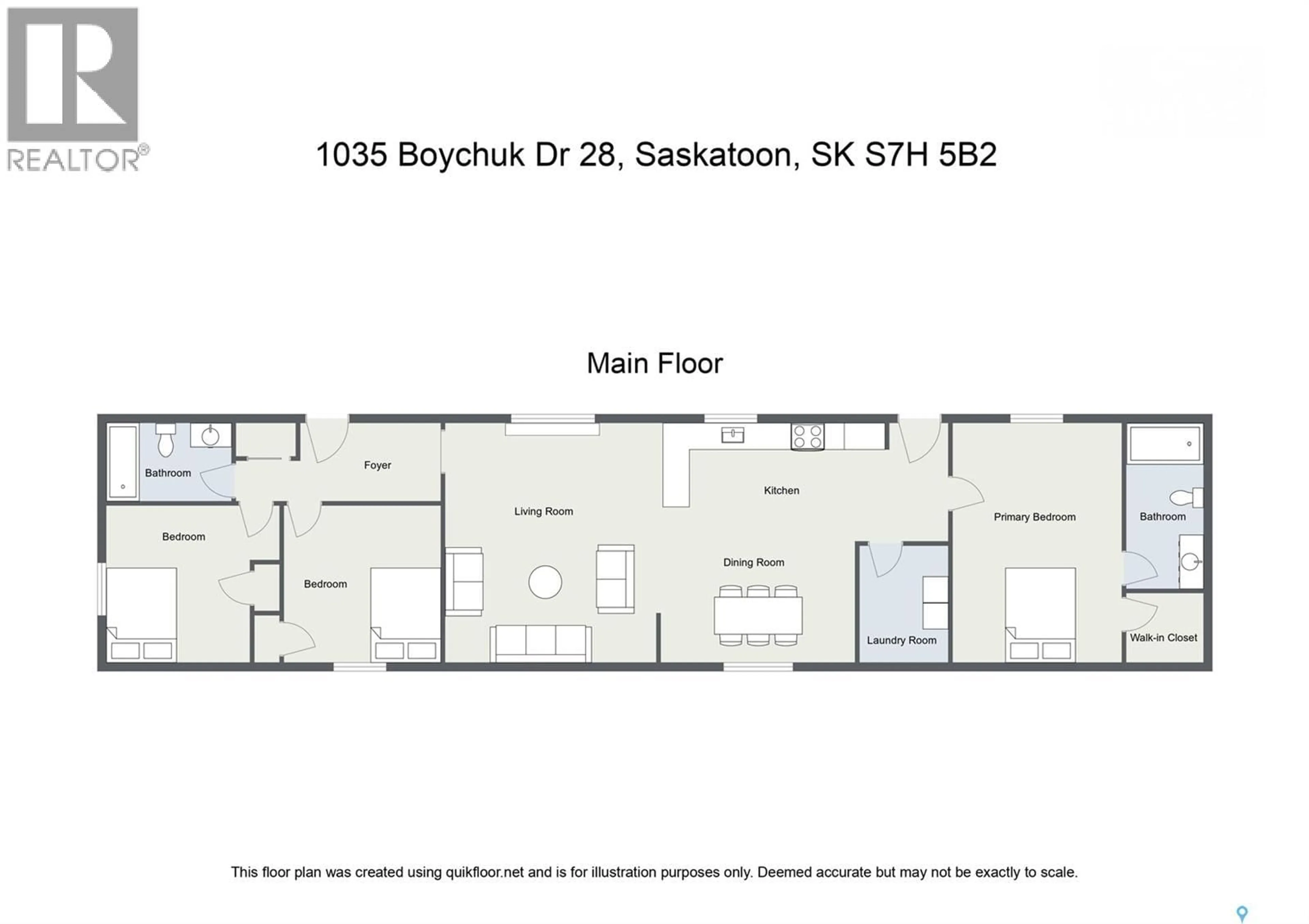 Floor plan for 1035 - 28 BOYCHUK DRIVE, Saskatoon Saskatchewan S7H5B2
