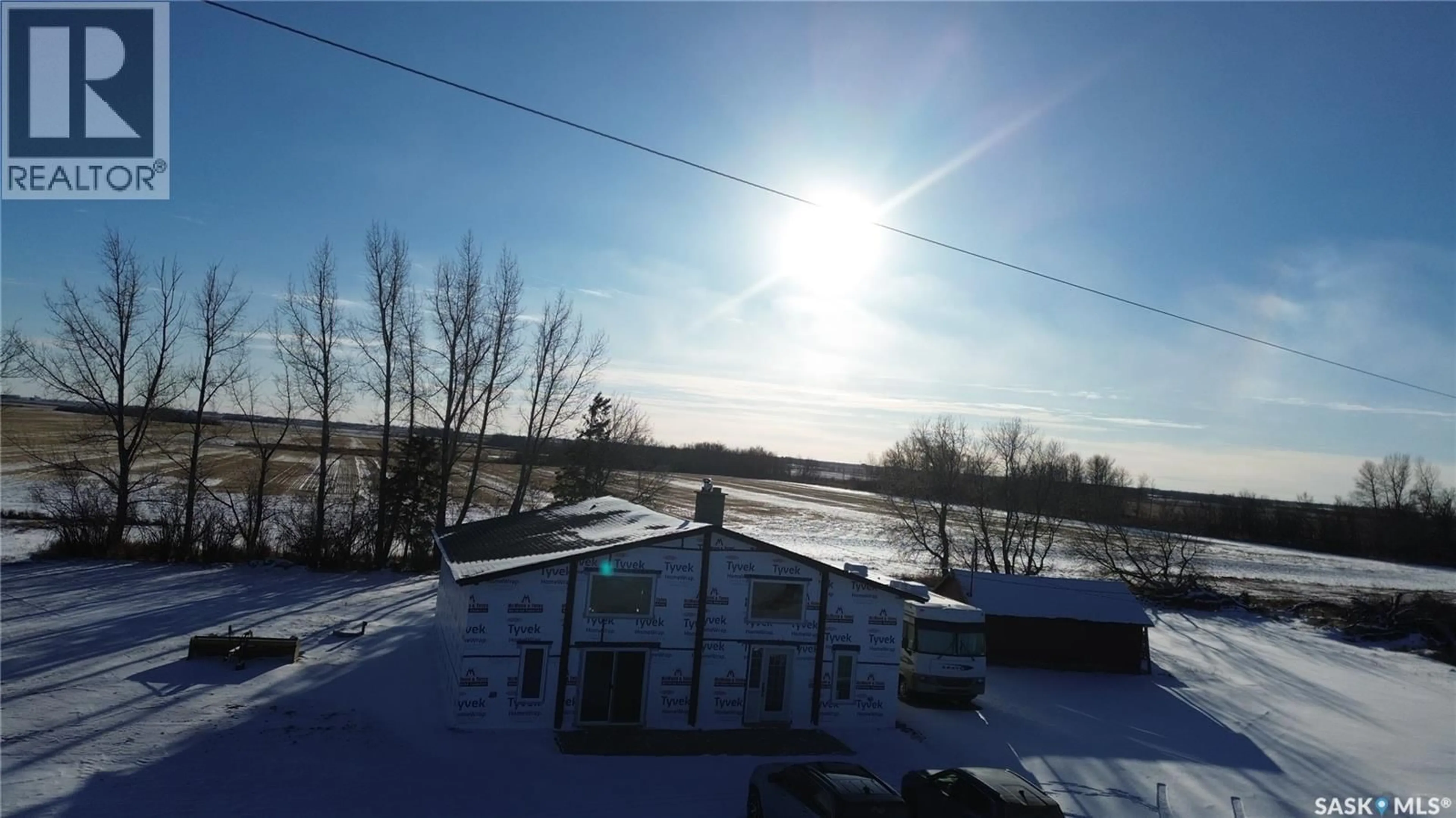 A pic from outside/outdoor area/front of a property/back of a property/a pic from drone, water/lake/river/ocean view for 15 MIN NW FROM YORKTON ACREAGE, Orkney Rm No. 244 Saskatchewan S3N4K1