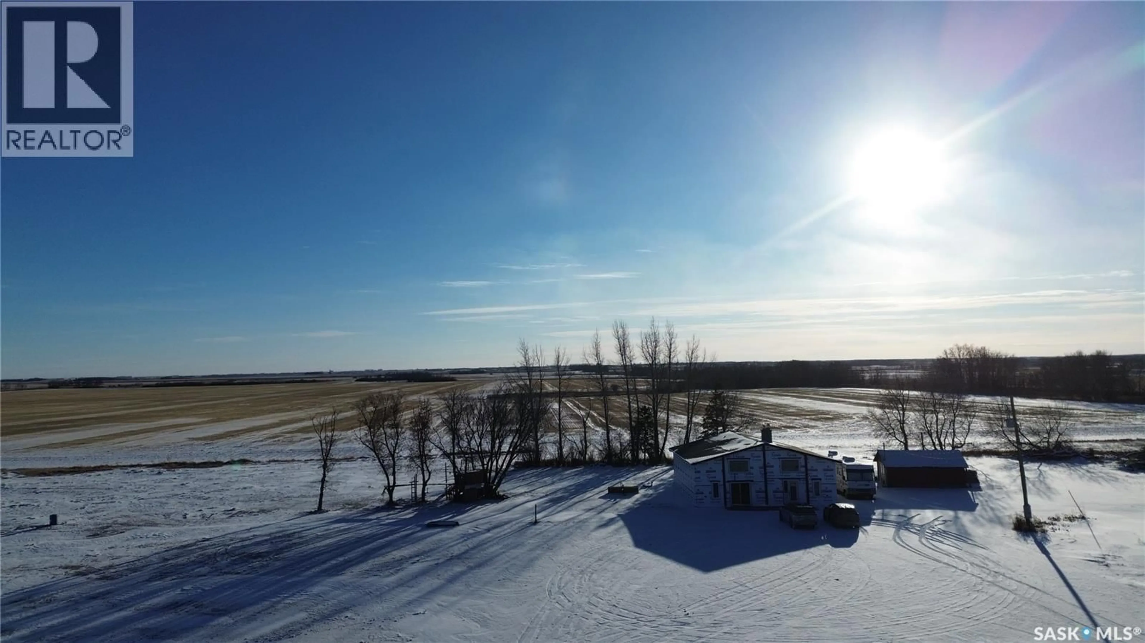 A pic from outside/outdoor area/front of a property/back of a property/a pic from drone, water/lake/river/ocean view for 15 MIN NW FROM YORKTON ACREAGE, Orkney Rm No. 244 Saskatchewan S3N4K1